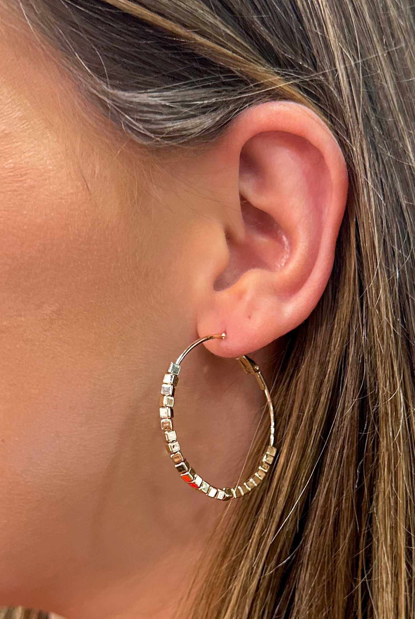Caroline Hill Pinkett Beaded Hoop Earrings - Be You Boutique