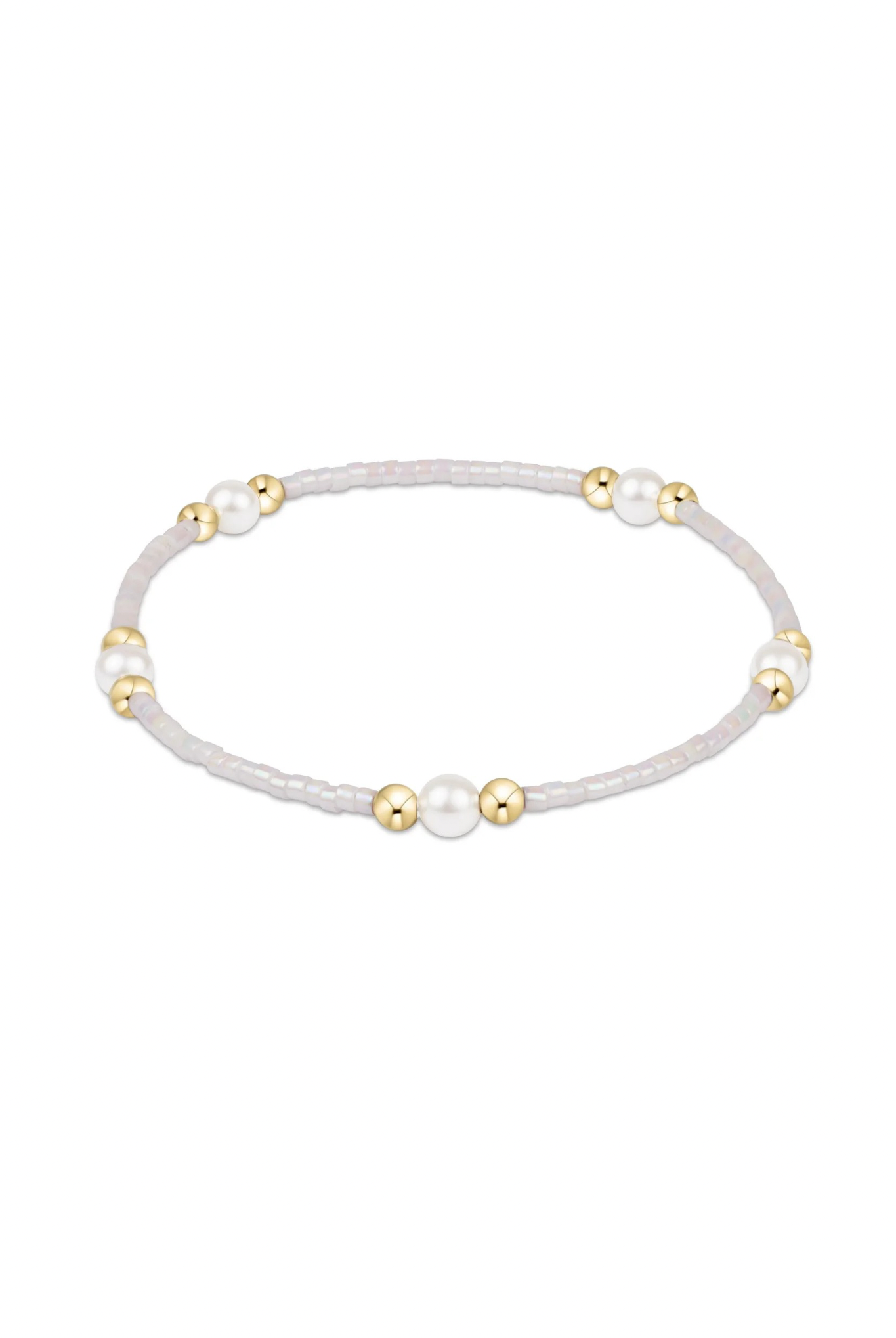 Enewton Silky White Hope Pearl Bracelet featuring smooth white pearls on a delicate jewelry strand.