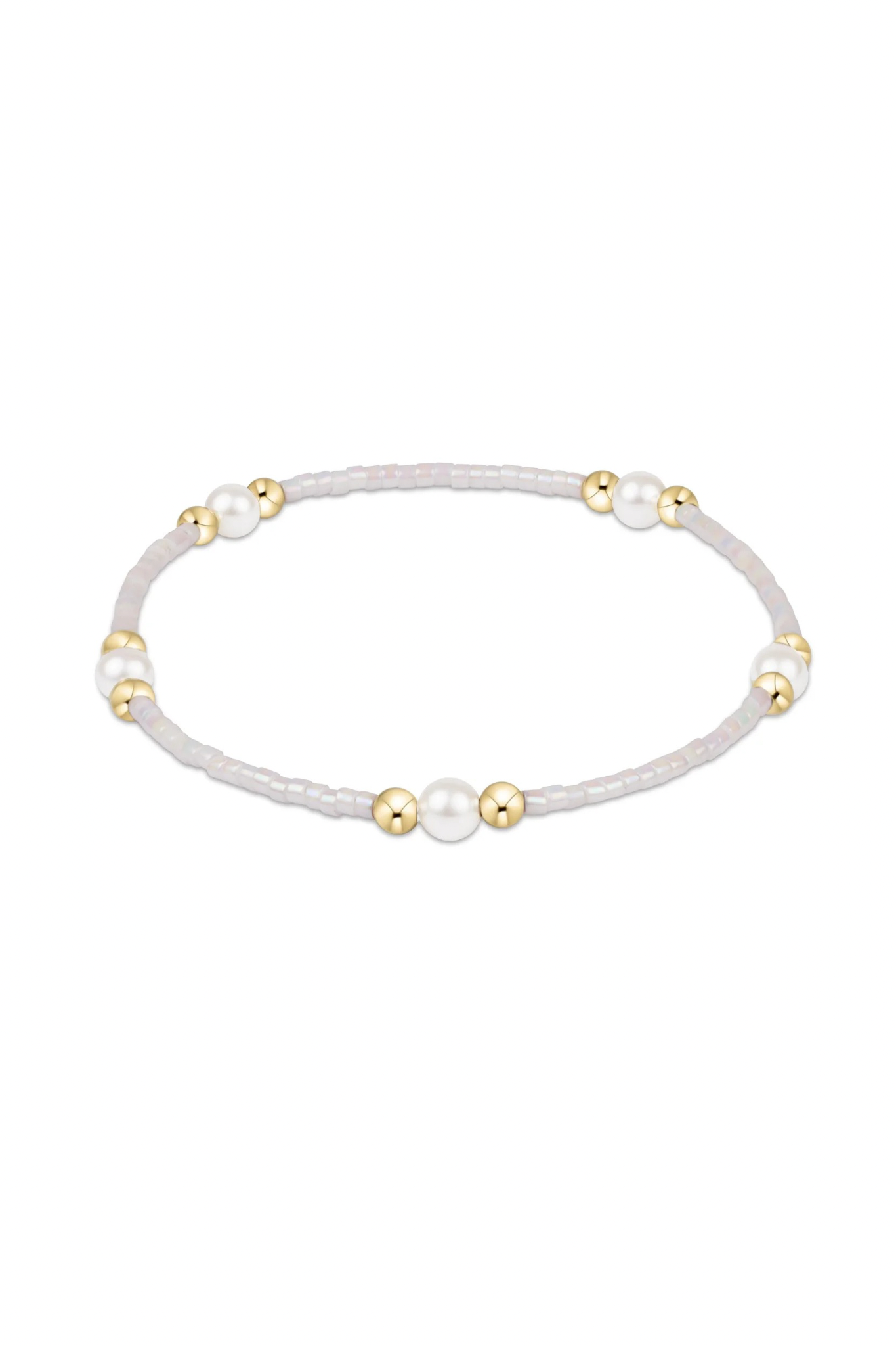 Enewton Silky White Hope Pearl Bracelet featuring smooth white pearls on a delicate jewelry strand.
