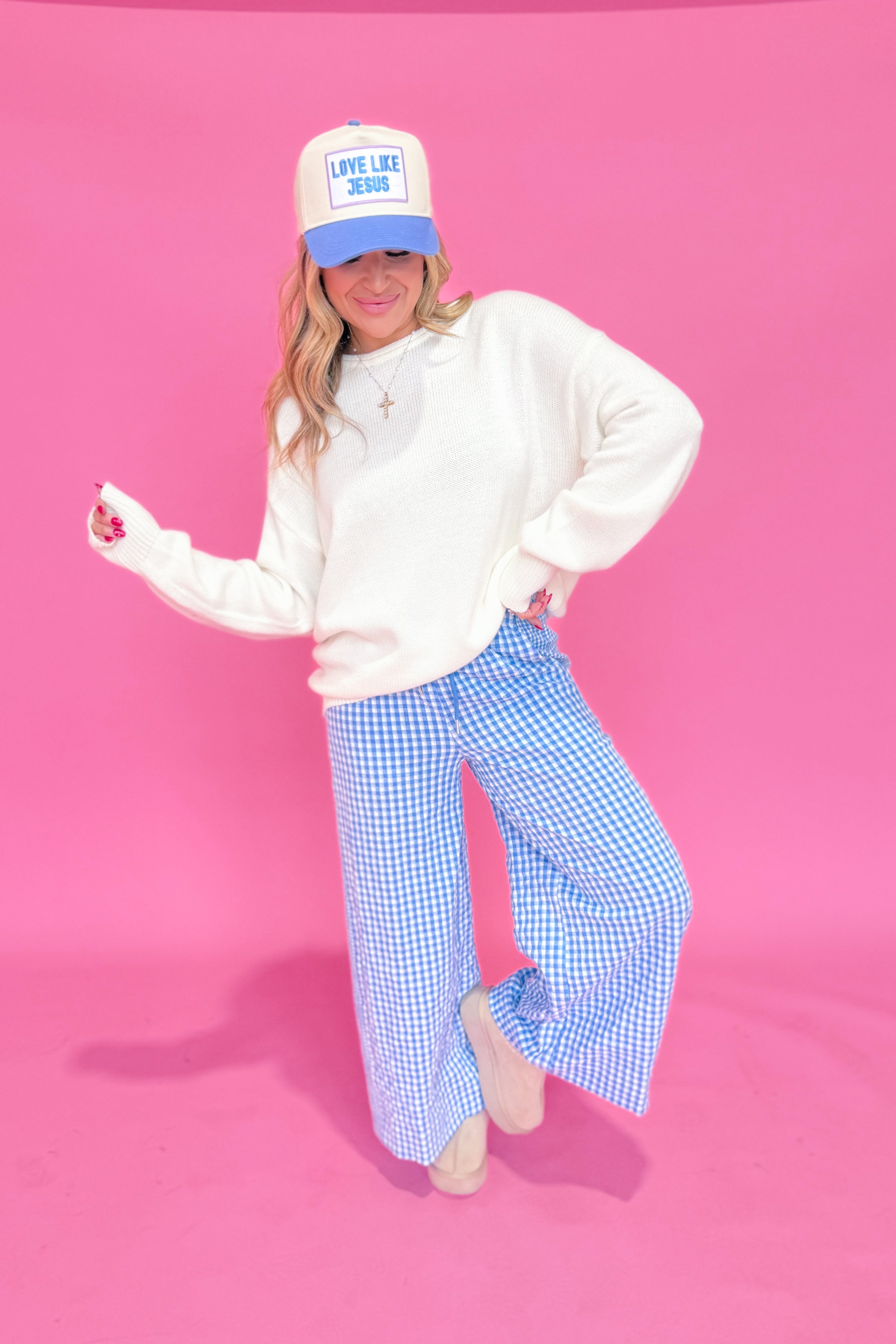 Candice Plaid Wide Leg Pant - Be You Boutique