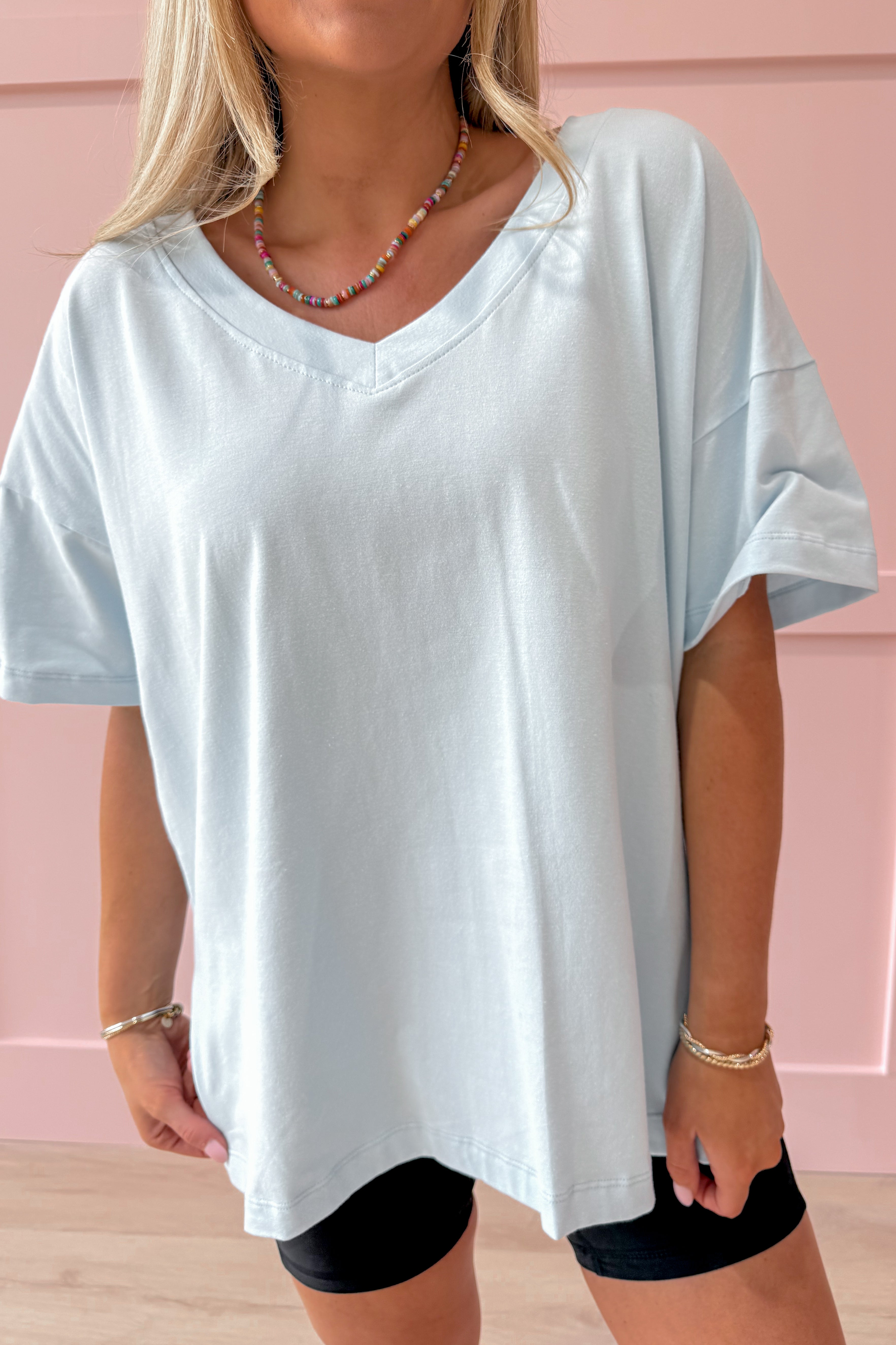 Laney Cotton Oversized Short Sleeve Top - Be You Boutique
