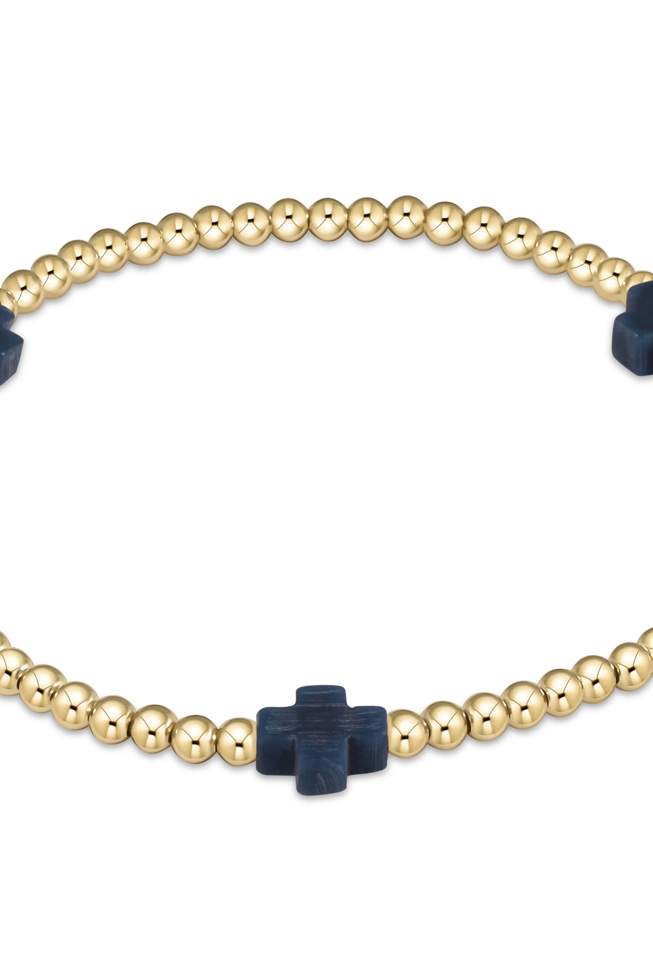 Enewton 3mm Signature Cross Gold Bracelet - Be You Boutique