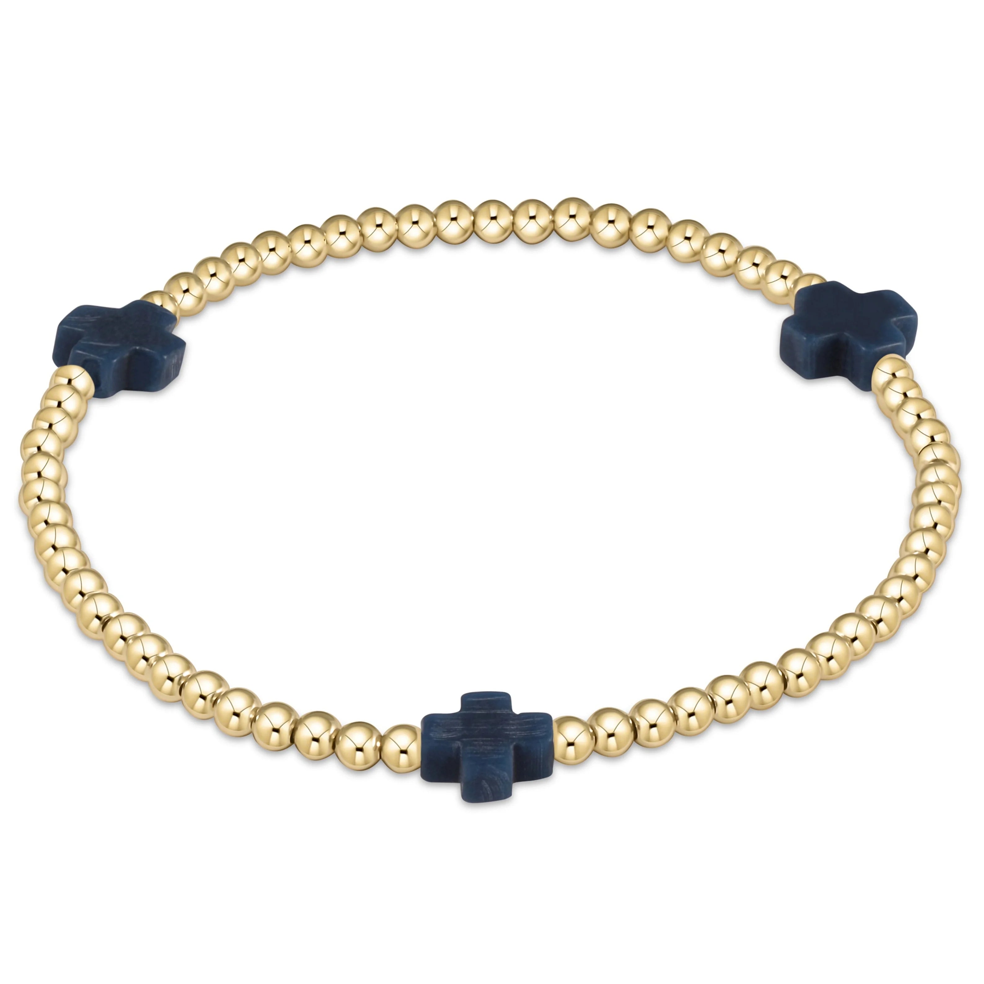 Enewton 3mm Signature Cross Gold Bracelet - Be You Boutique