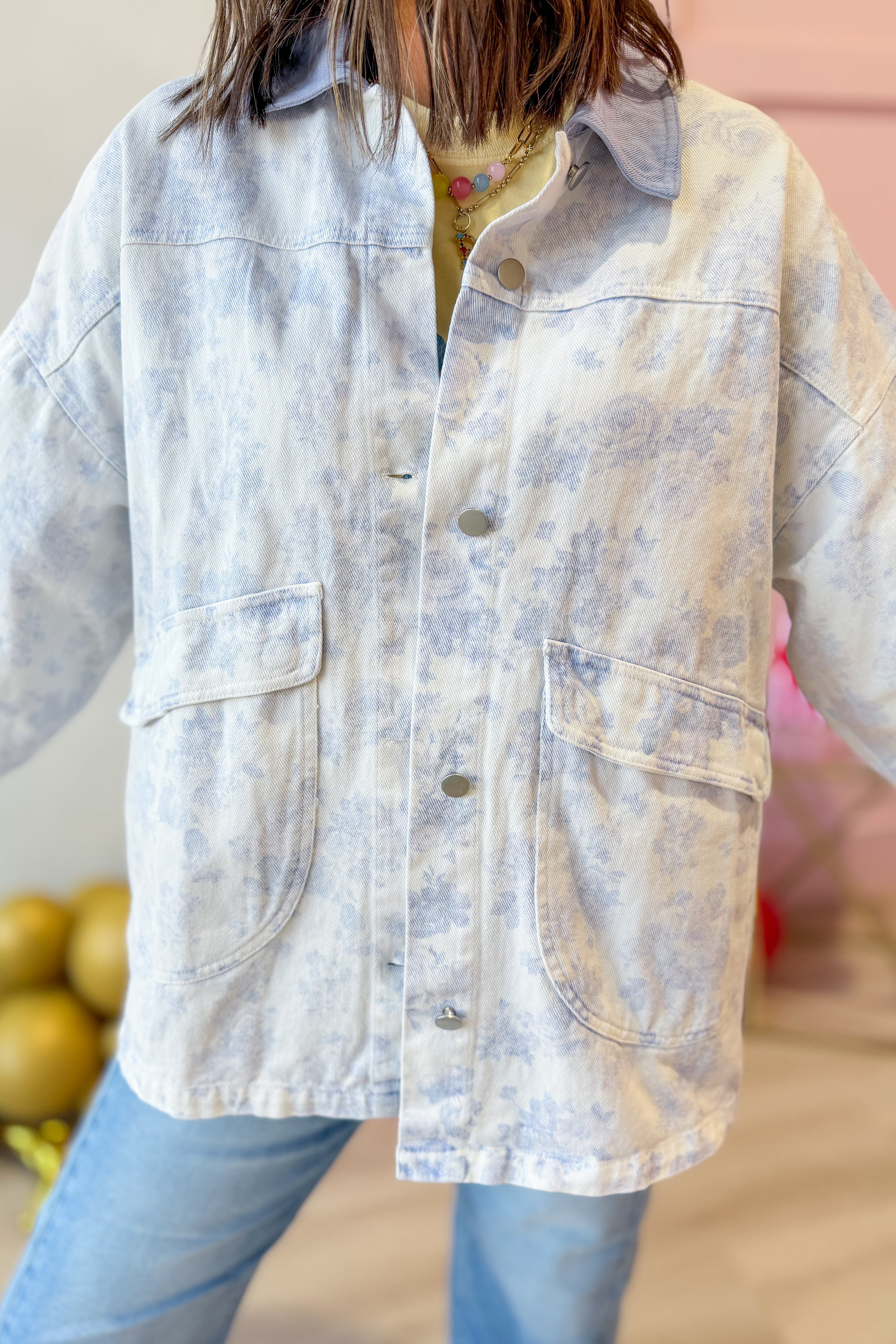 Rebecca Floral Printed Twill Jacket - Be You Boutique