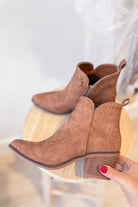 Whitney Embroidered Ankle Bootie - Be You Boutique