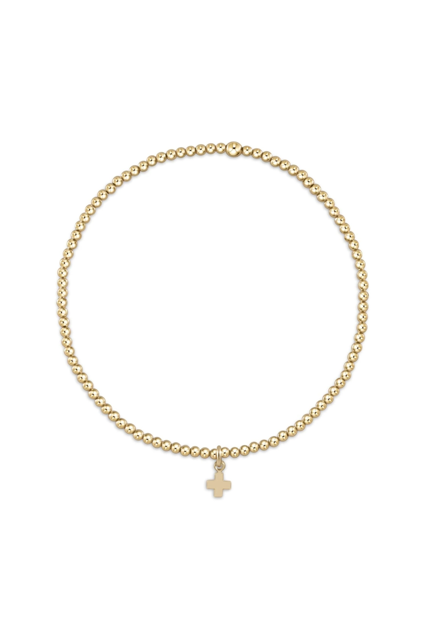 Enewton 2mm Classic Gold Signature Cross Charm Bracelet - Be You Boutique