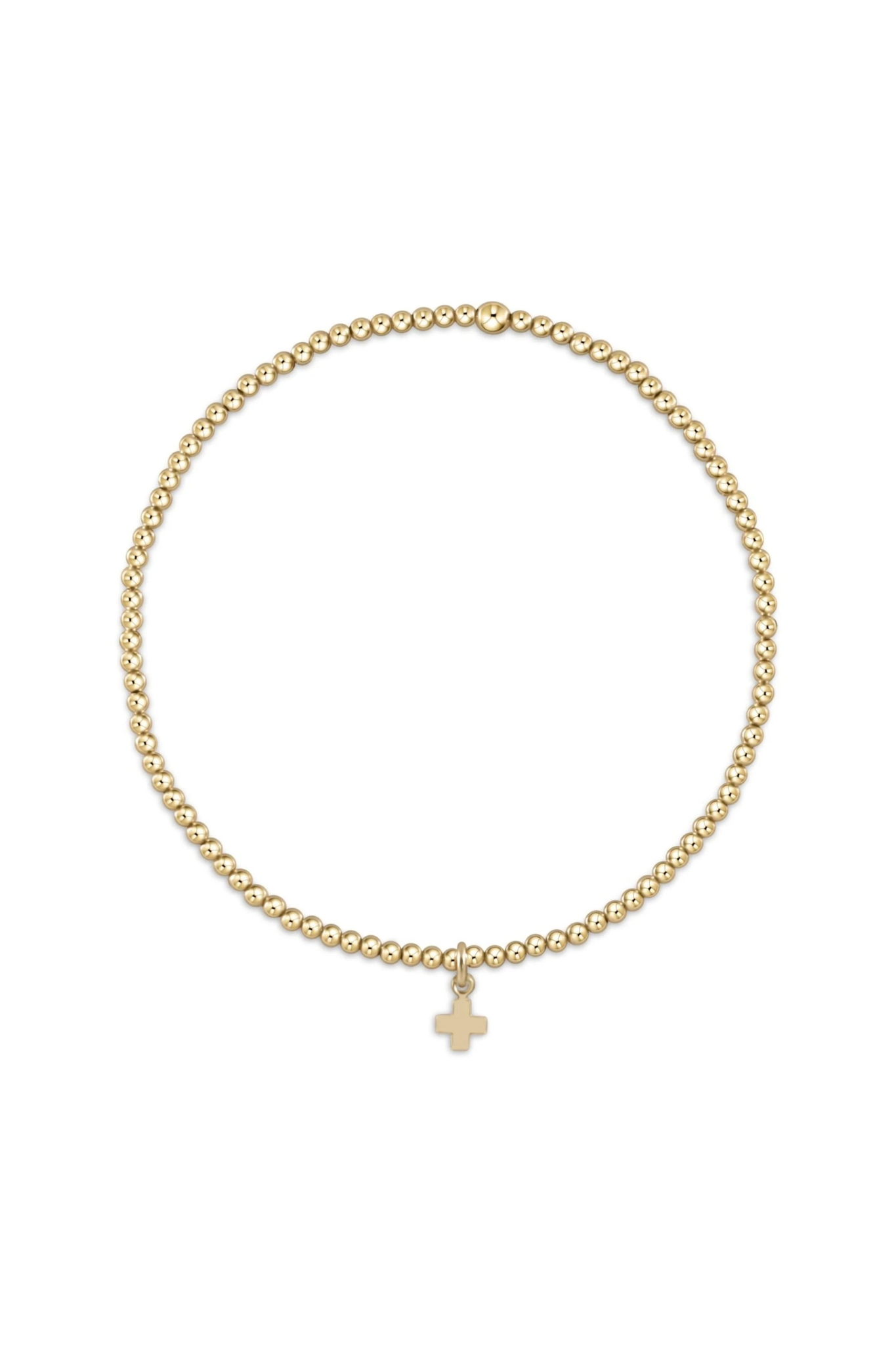 Enewton 2mm Classic Gold Signature Cross Charm Bracelet - Be You Boutique