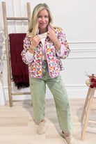 Victoria Floral Printed Quilted Jacket - Be You Boutique