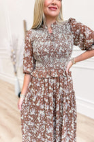 Carson Bubble Sleeve Floral Dress - Be You Boutique