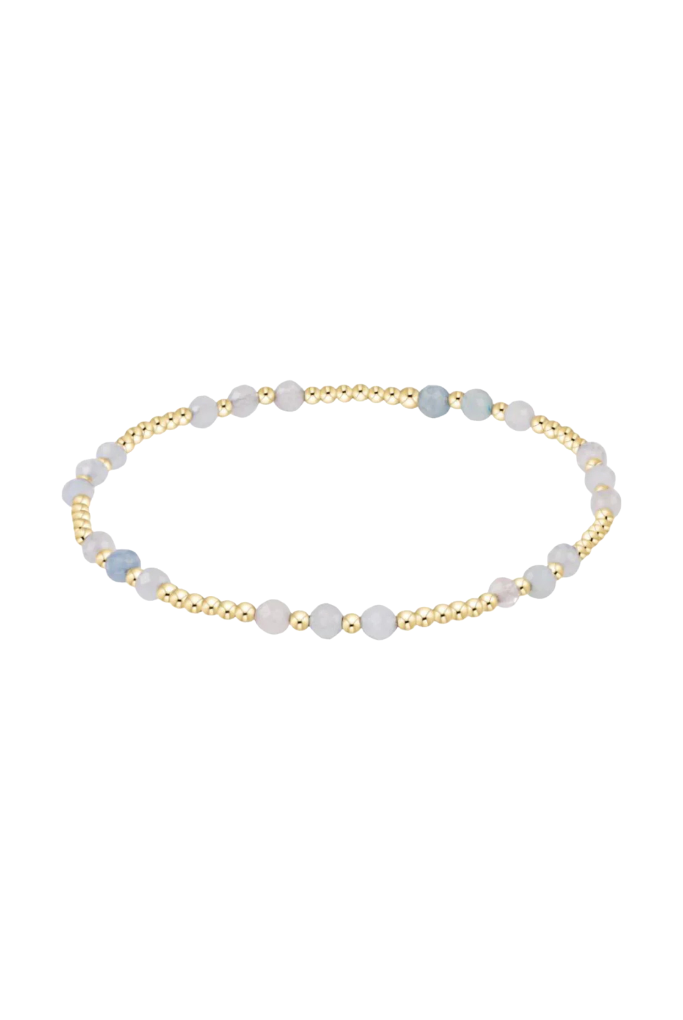 Enewton Aquamarine and gold Joy Gem bracelet featuring aquamarine stones and gold accents on a delicate jewelry design.