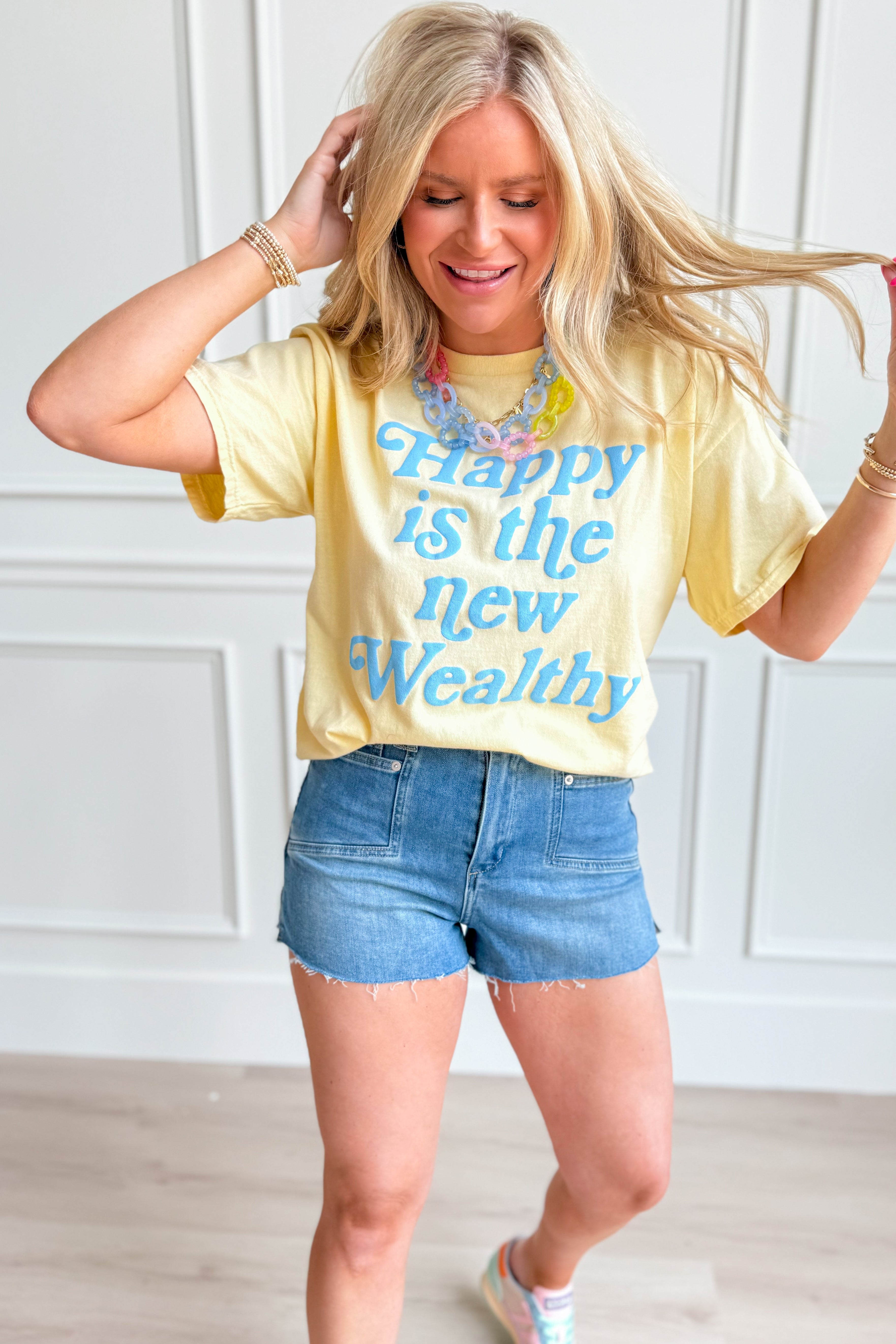 Happy Is The New Wealthy T-Shirt - Be You Boutique