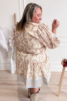 Candance Floral Contrasted Trim Dress - Be You Boutique