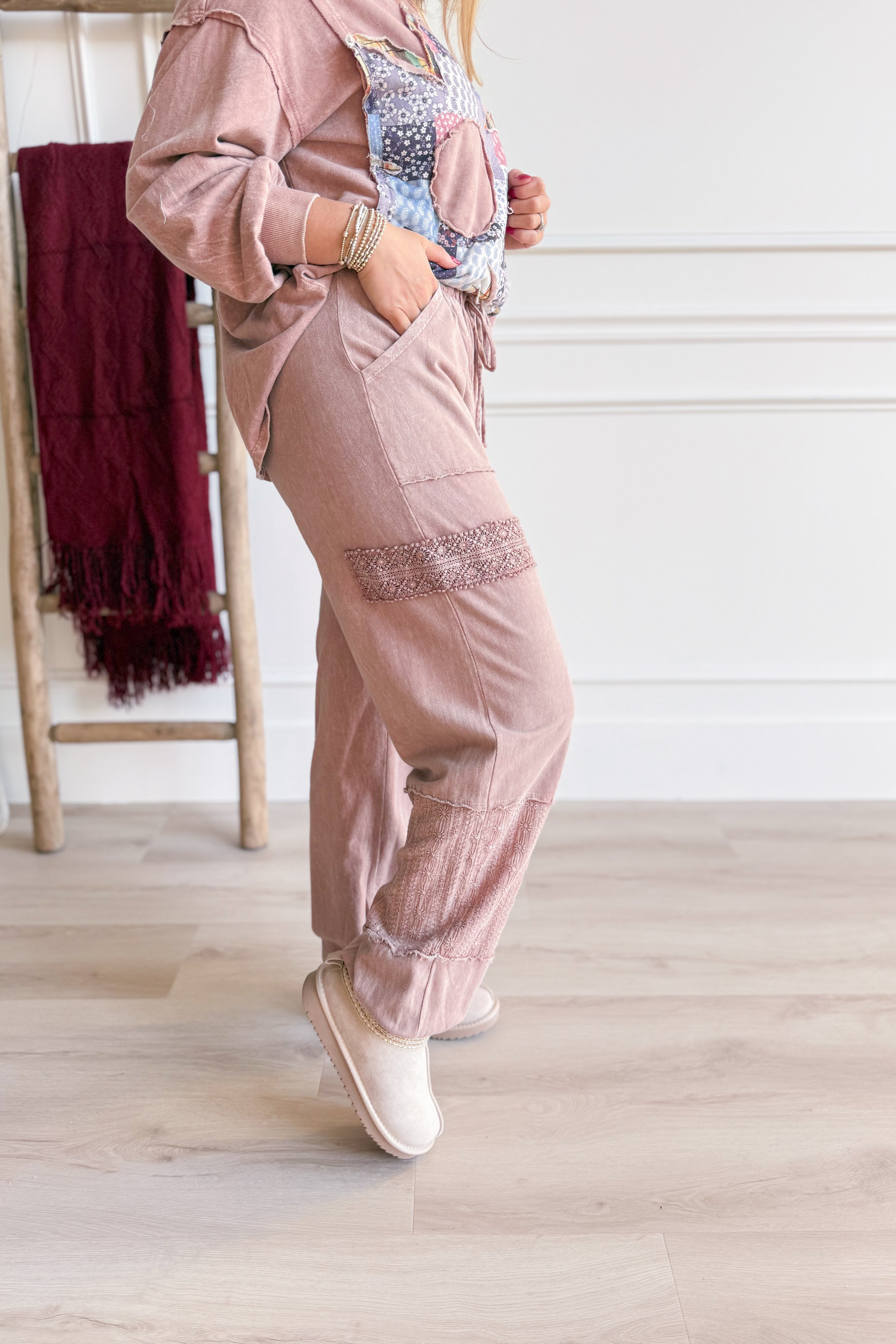 Embreigh Eyelet Detailed Boho Jogger - Be You Boutique