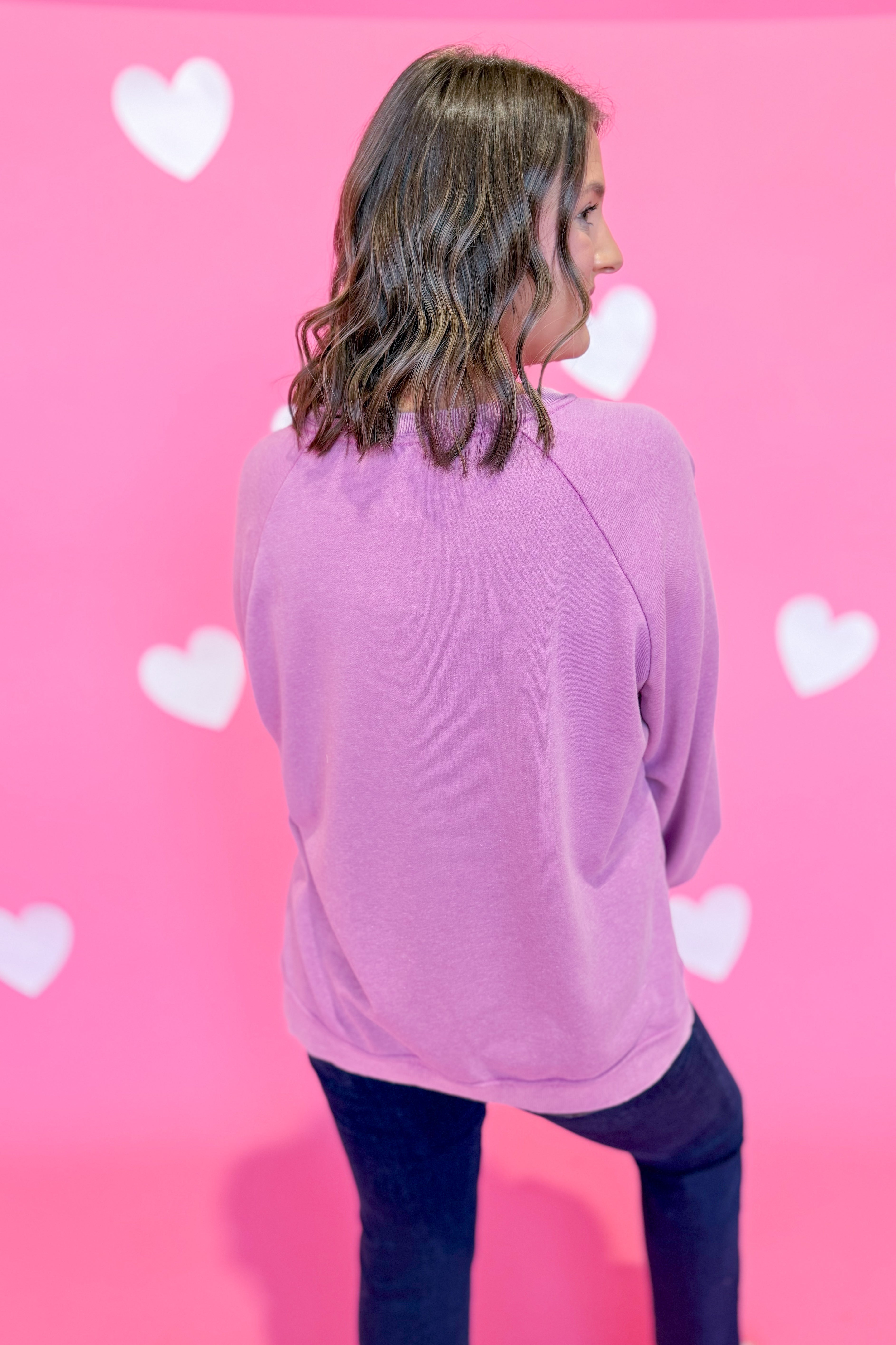 Ada Floral Lace Trim Raglan Sleeve Sweatshirt - Be You Boutique