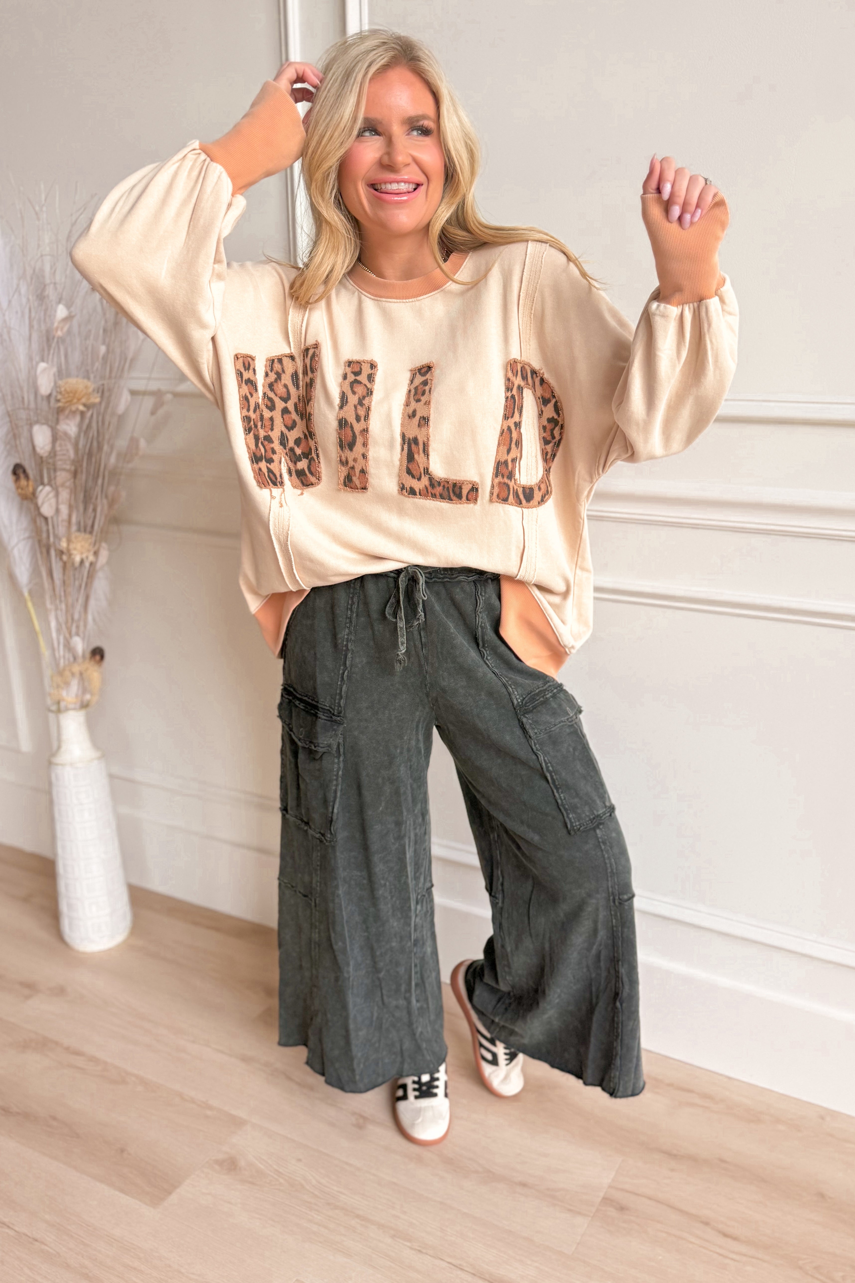 Laney Relaxed Leopard Print Pullover - Be You Boutique