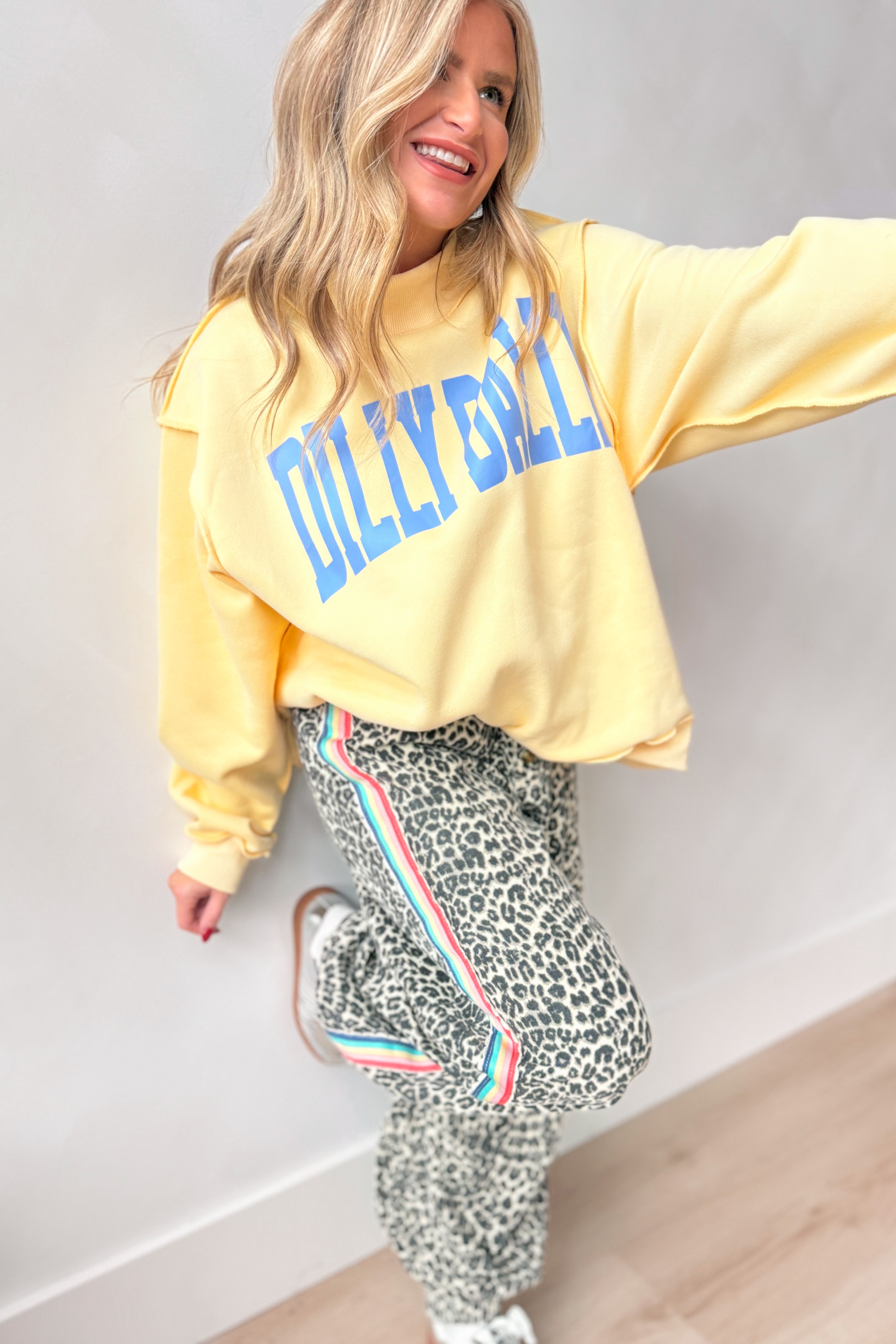 Andy Leopard Side Rainbow Striped Detail Pant - Be You Boutique