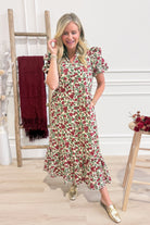 Leilah Bubble Sleeve Ruffle Dress - Be You Boutique