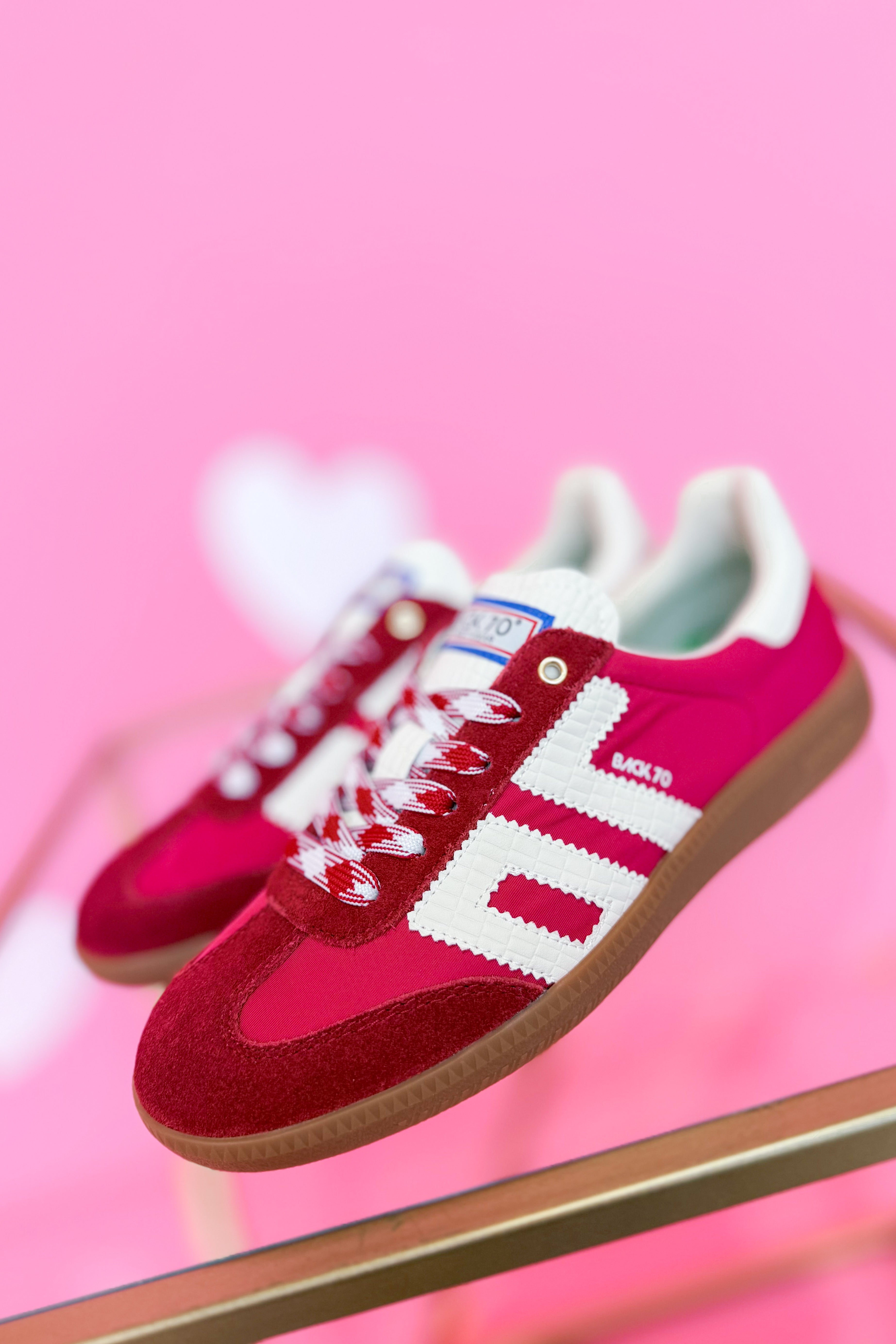 Red Milk BACK 70 Ghost Sneakers, 205 Sneakers style, featuring sleek design and stylish red color, on a clean background.