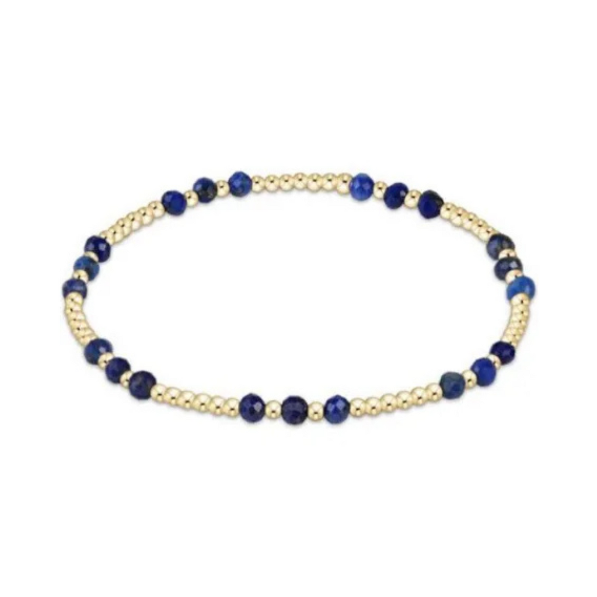 enewton Gemstone Gold Joy pattern 3mm bead bracelet - lapis main image 0