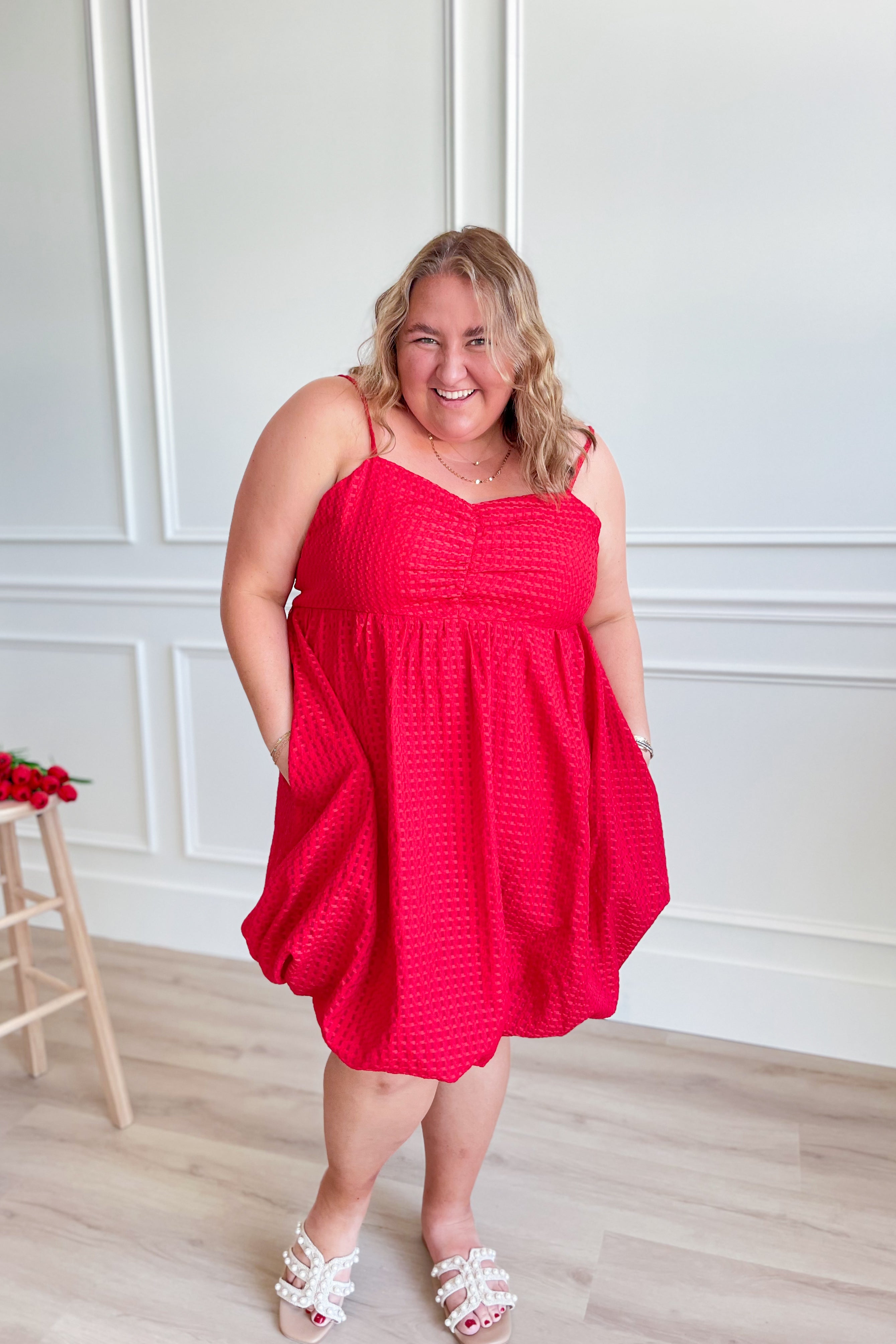 Rosie Bubble Hem Dress - Be You Boutique