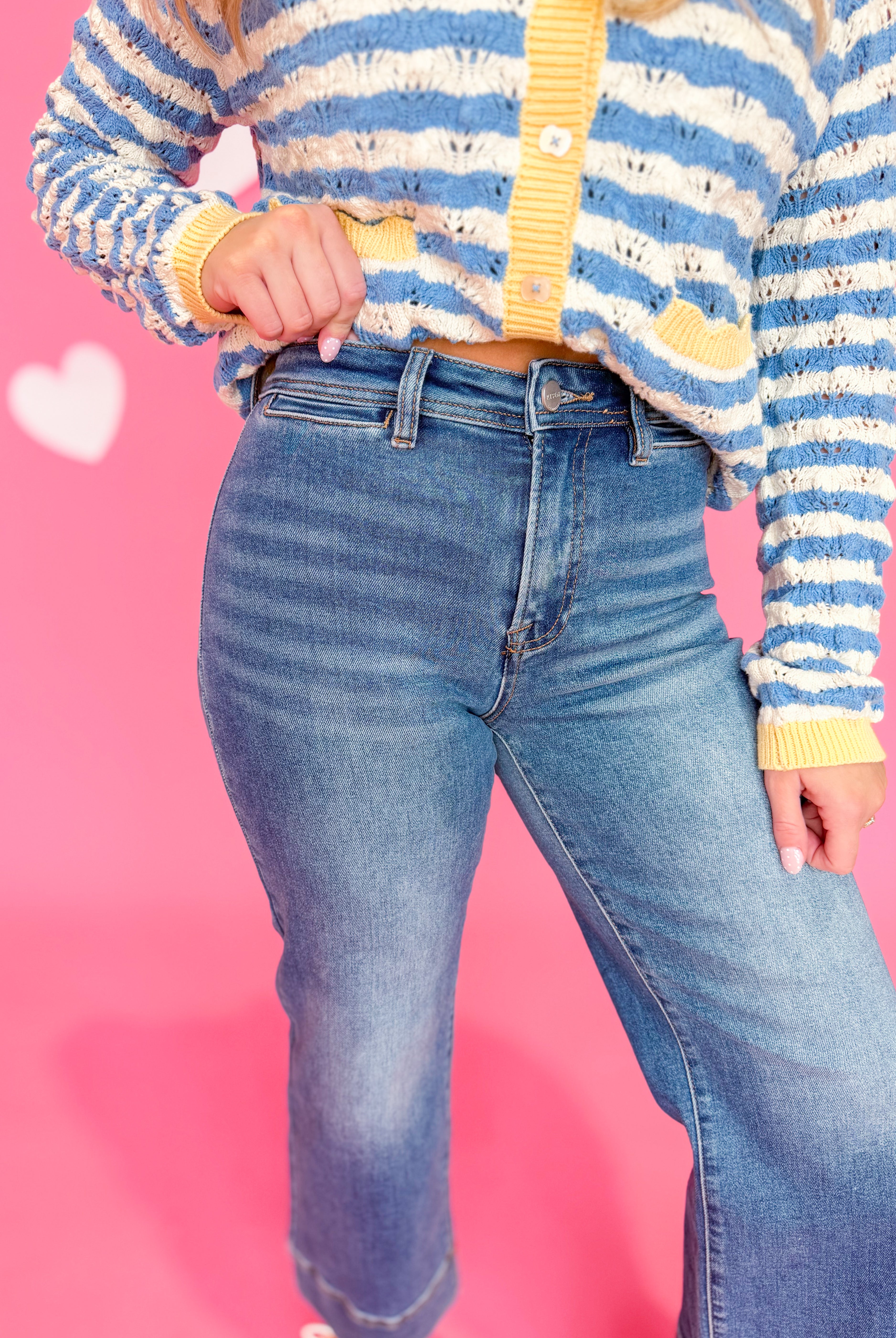 Risen Bruce high-rise wide-leg jeans from the 146 Core Jeans collection, featuring a classic denim look and relaxed fit.
