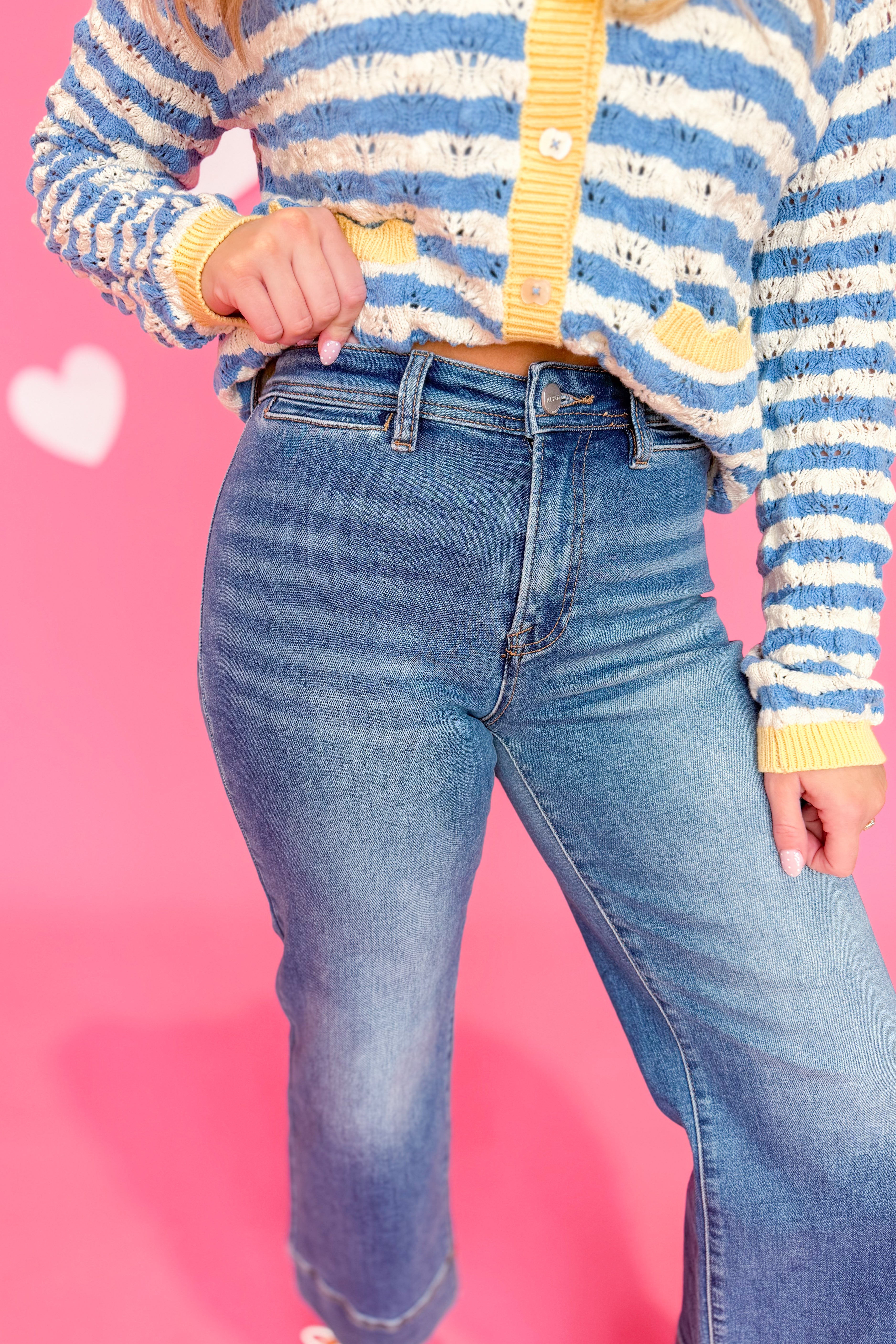 Risen Bruce High Rise Wide Leg Jean - Be You Boutique