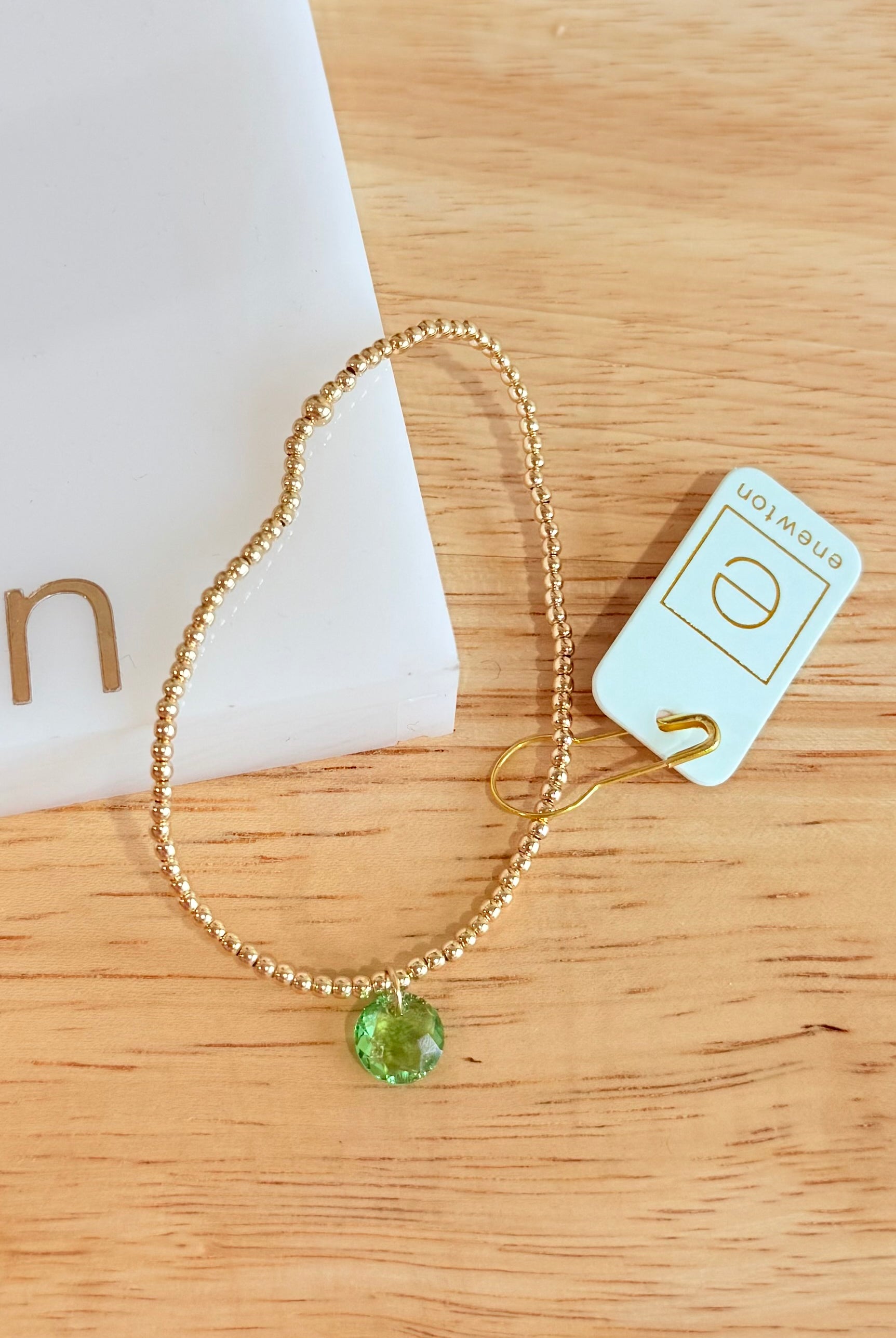 Enewton 2mm classic birthstone bracelet with colorful gemstone beads and silver clasp, stylish and elegant jewelry accessory.