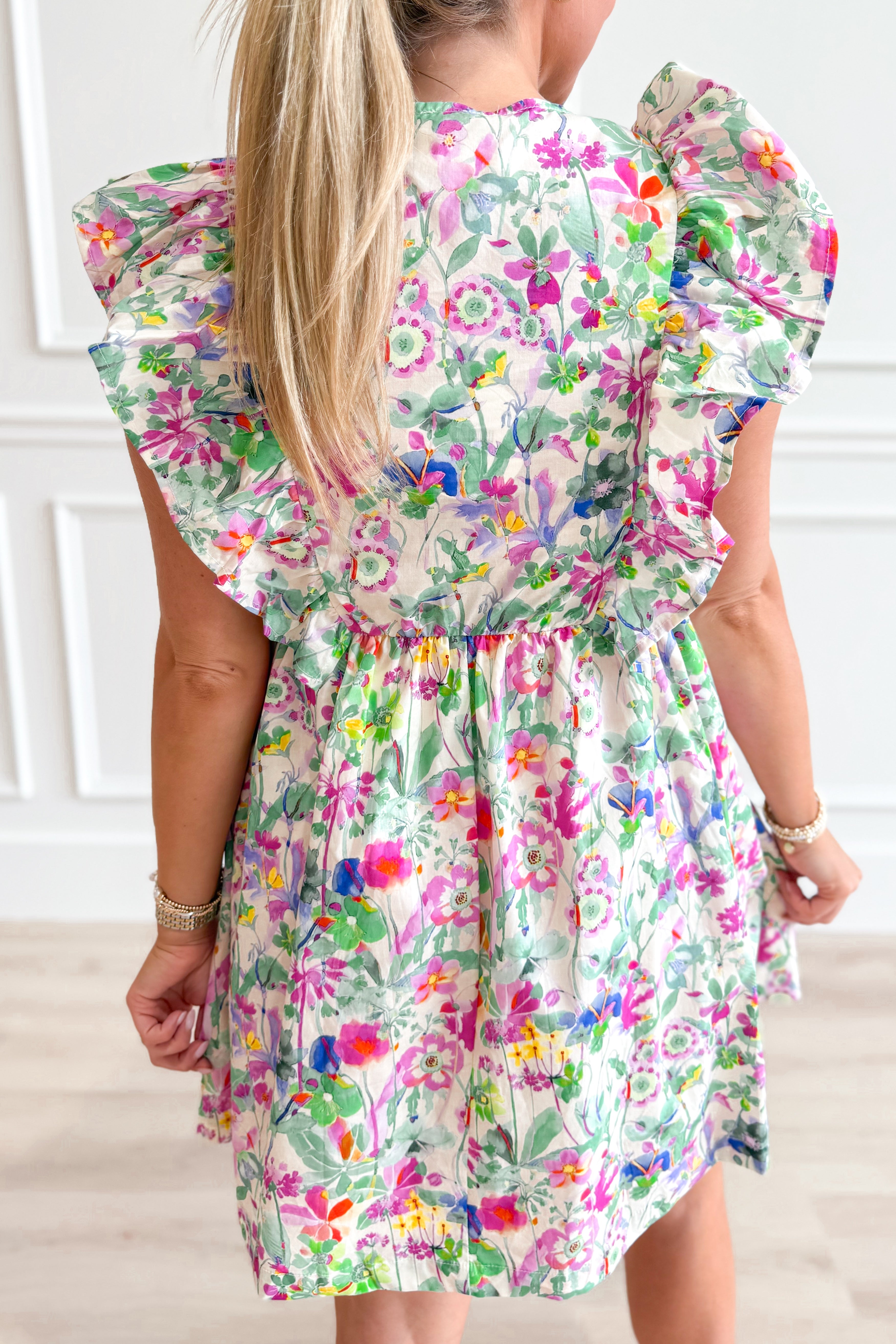 Franny Floral Print Bow Detail Dress - Be You Boutique