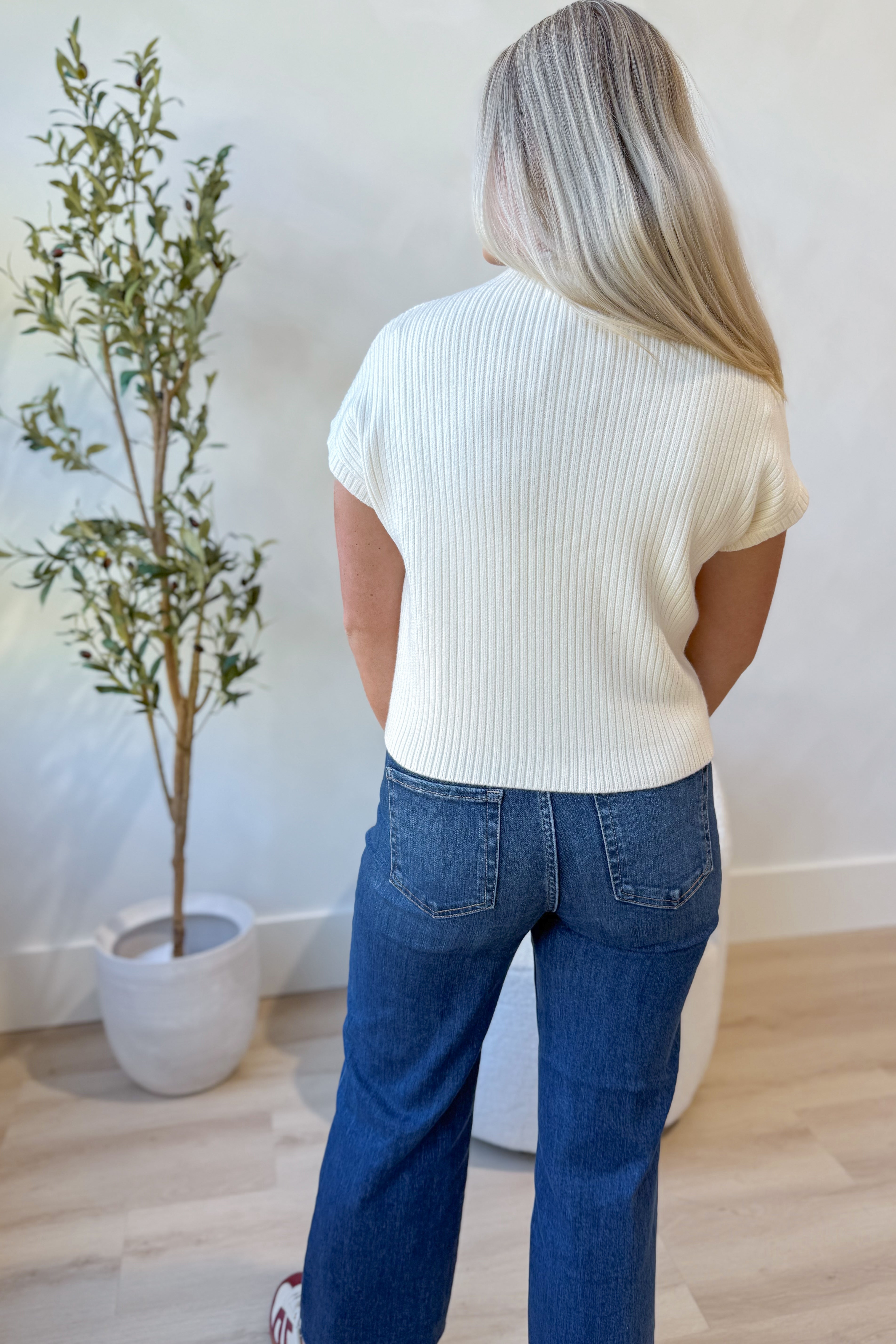 Megan Ribbed Front Pocket Sweater Top - Be You Boutique