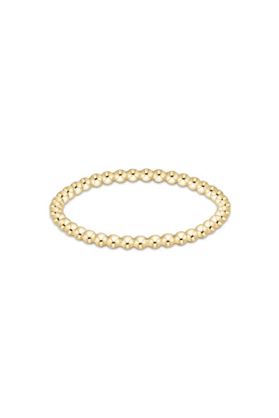 Enewton 1.5mm beaded gold ring from the 222 jewelry collection, featuring a delicate beaded design in shiny gold.