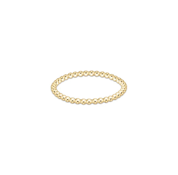 Enewton 1.5mm beaded gold ring from the 222 jewelry collection, featuring a delicate beaded design in shiny gold.
