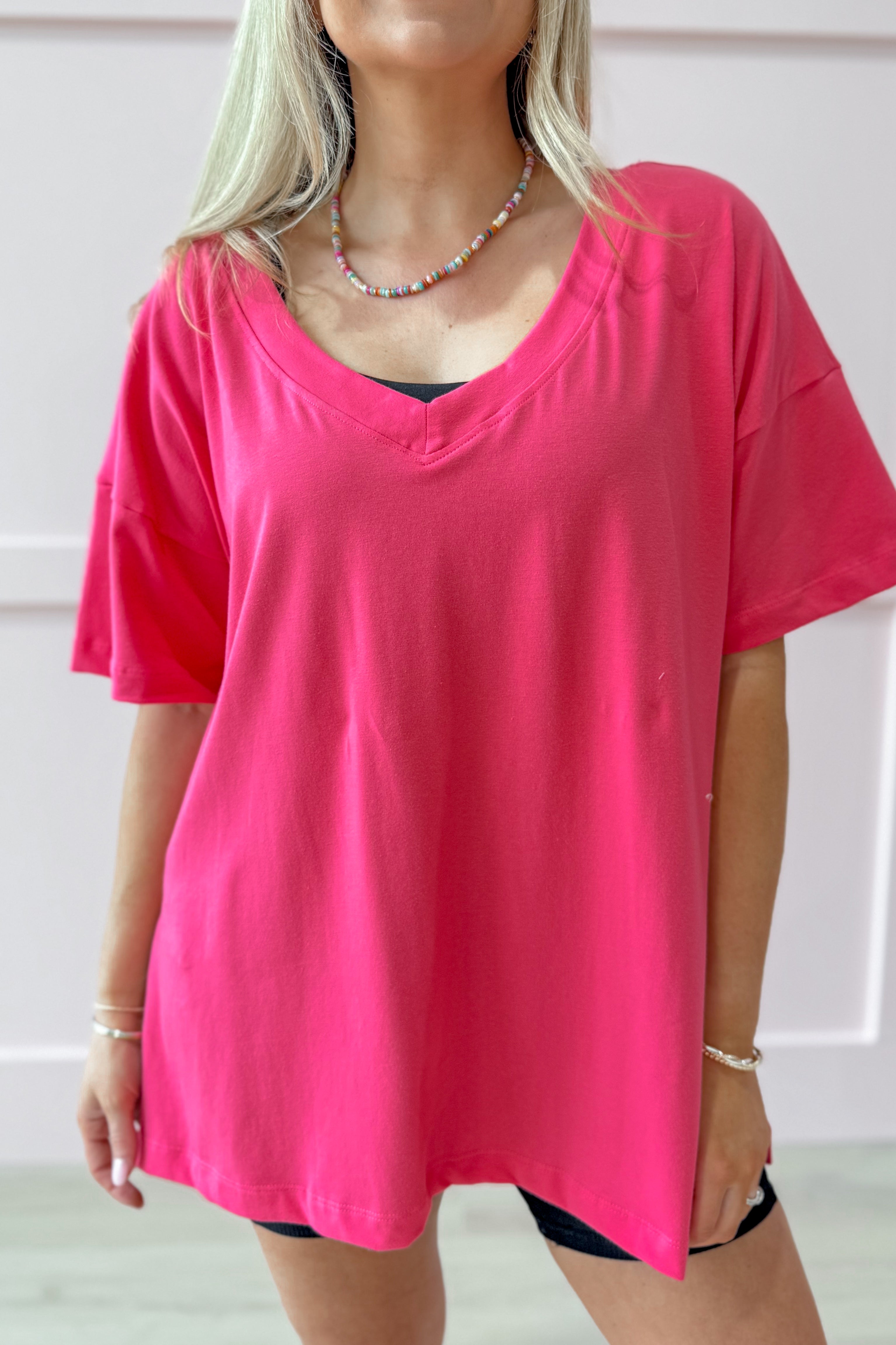 Laney Cotton Oversized Short Sleeve Top - Be You Boutique