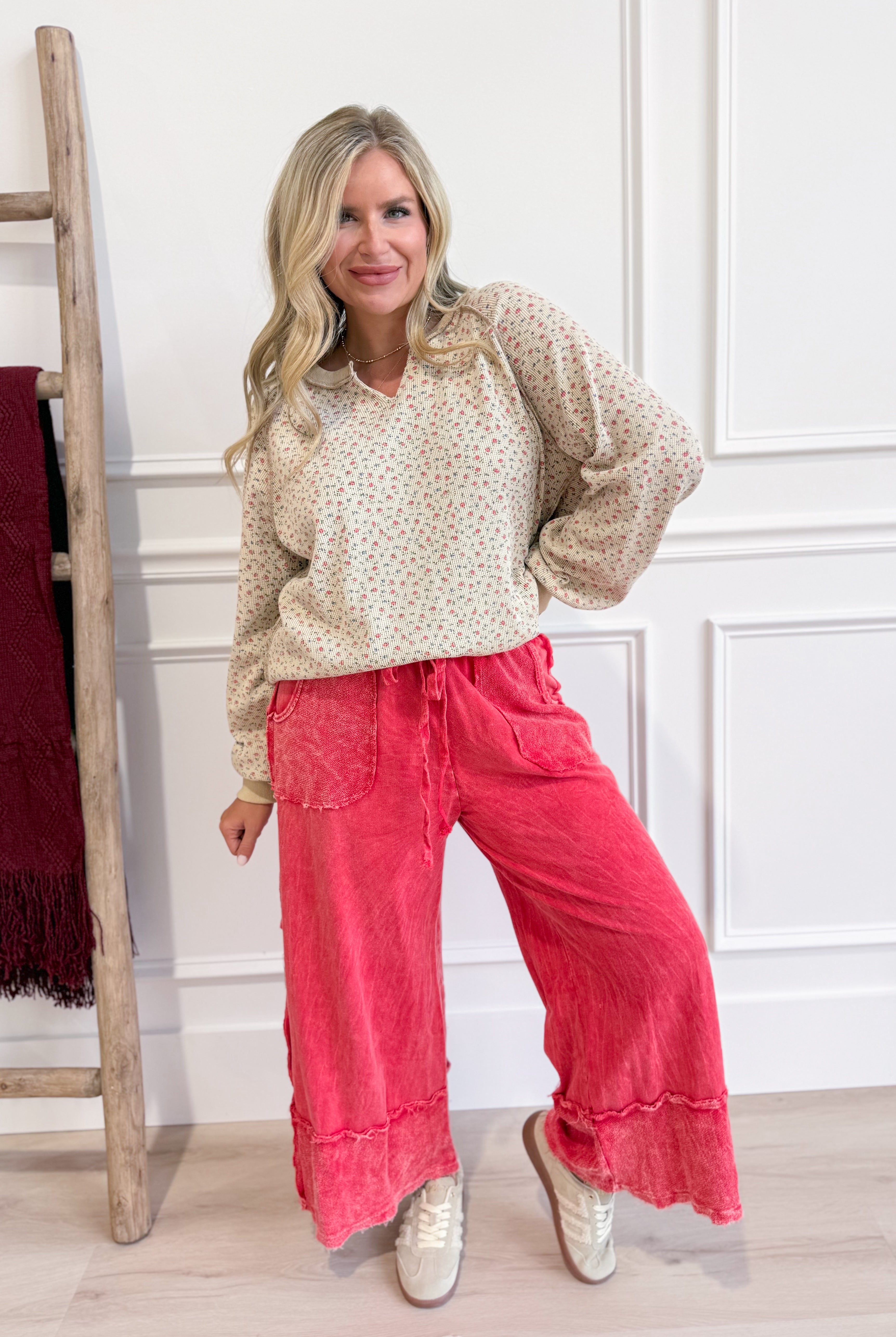 Karigan Frayed Hem Wide Leg Pant - Be You Boutique