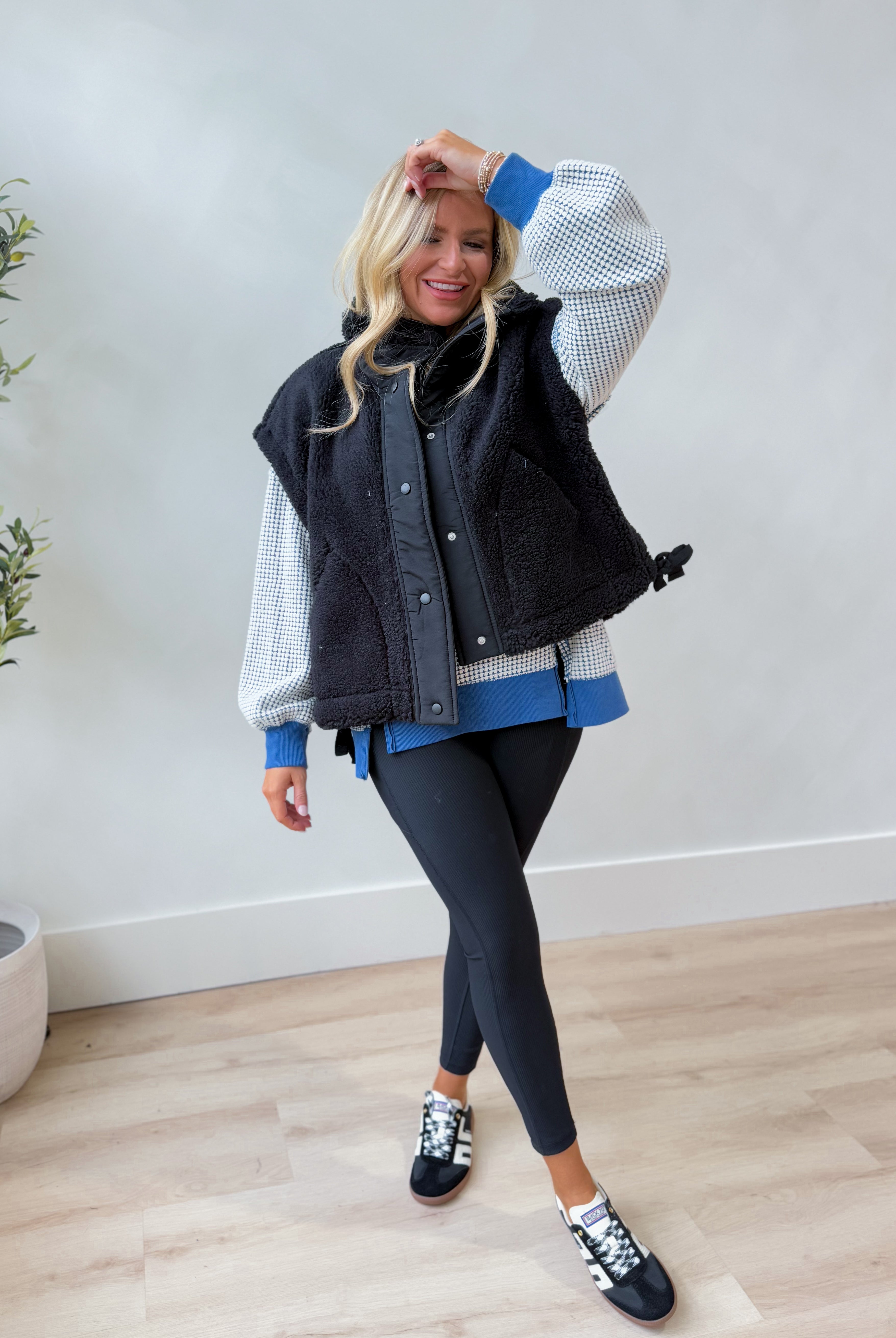 Kathy Sherpa Textured Vest - Be You Boutique