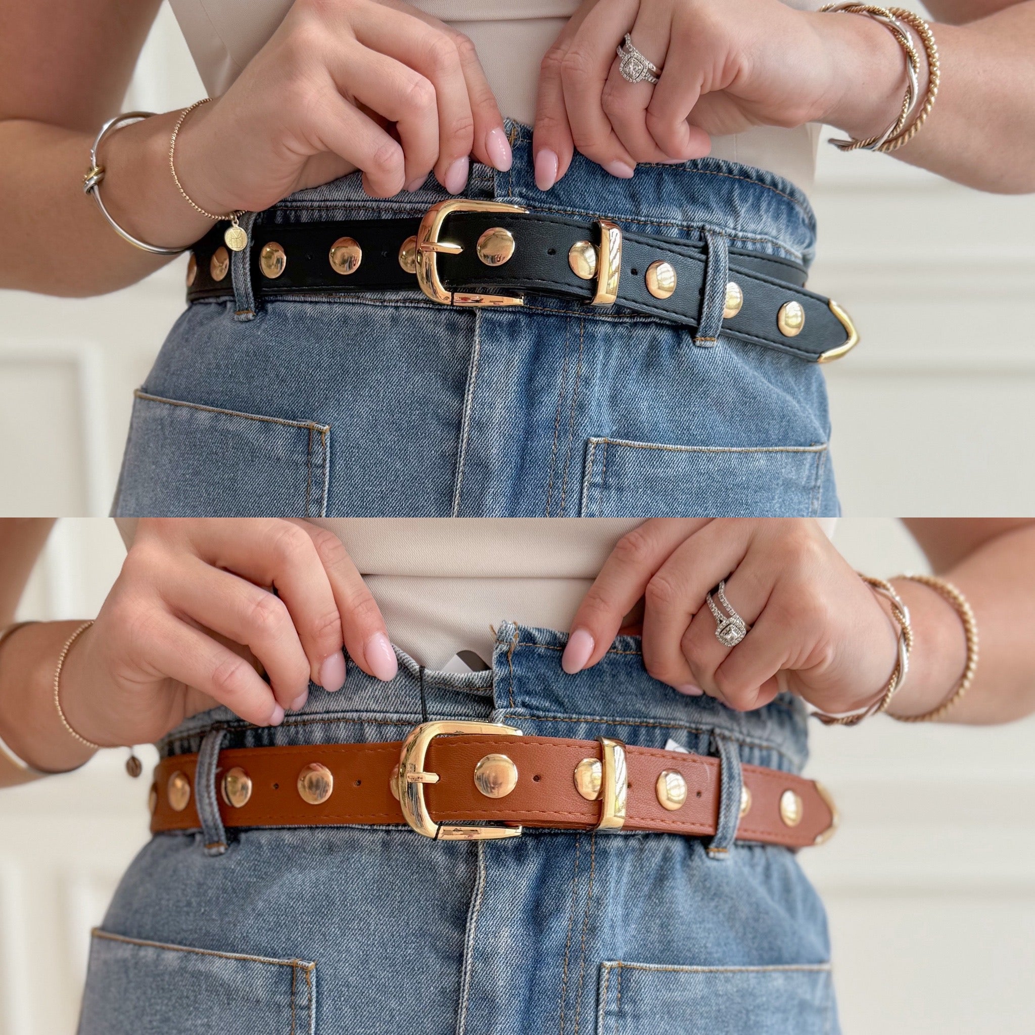 Fully Studded Buckle Belt (multi) - Be You Boutique