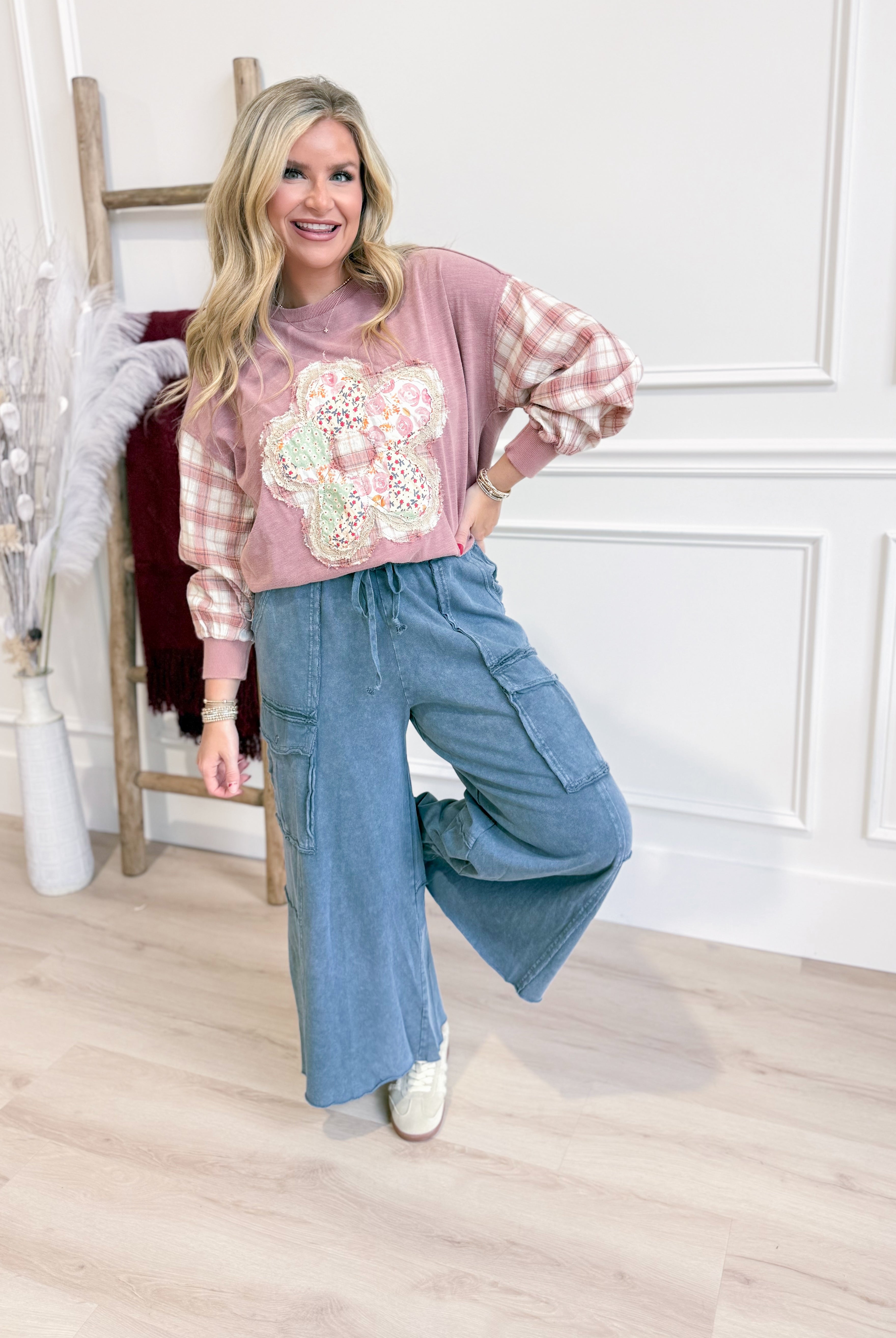 Mateo Mineral Washed Wide Leg Cargo Pants - Be You Boutique