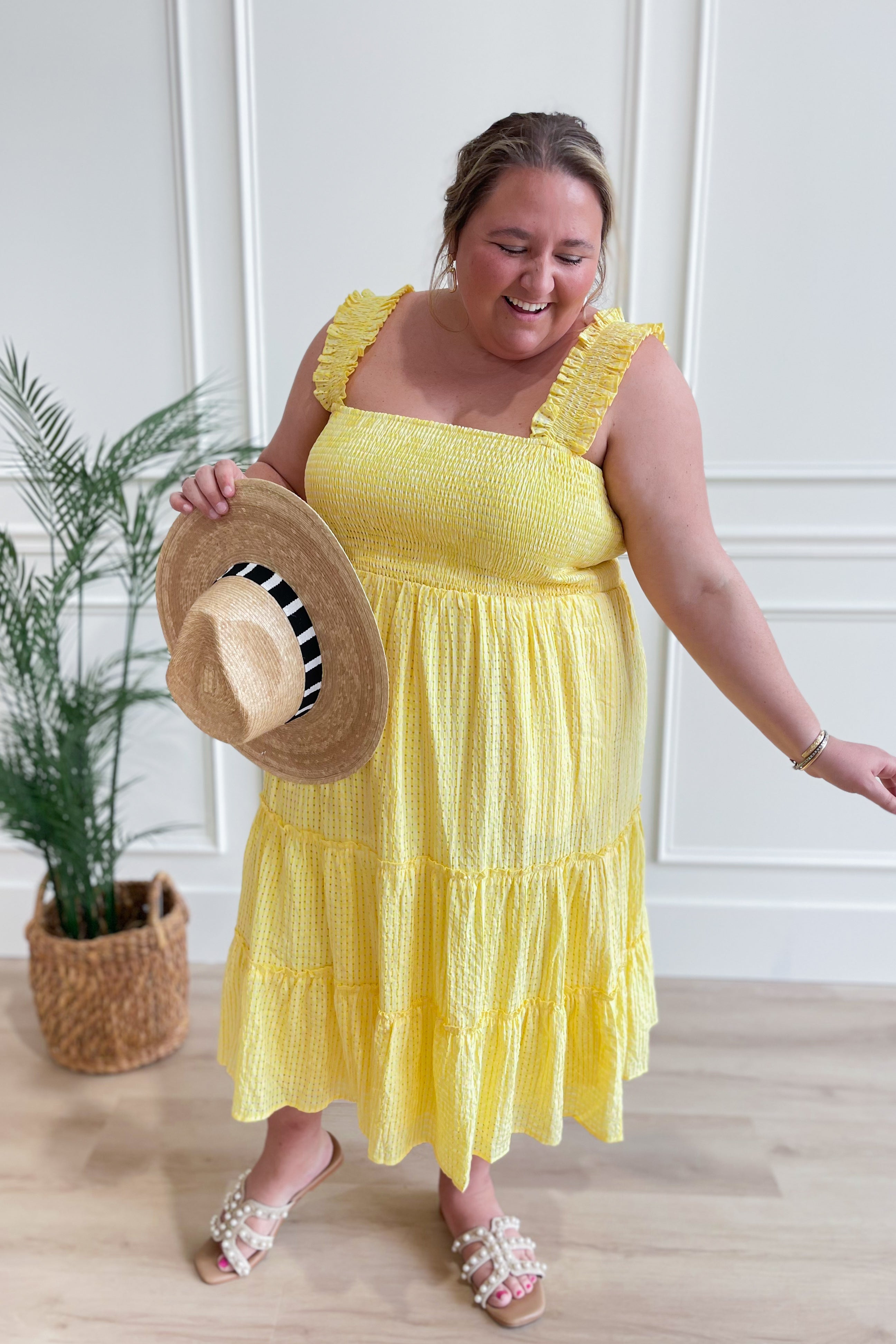 Sunny Tiered Midi Dress - Be You Boutique