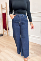 Risen Manny High Rise Tummy Control Gold Palazzo Pant - Be You Boutique