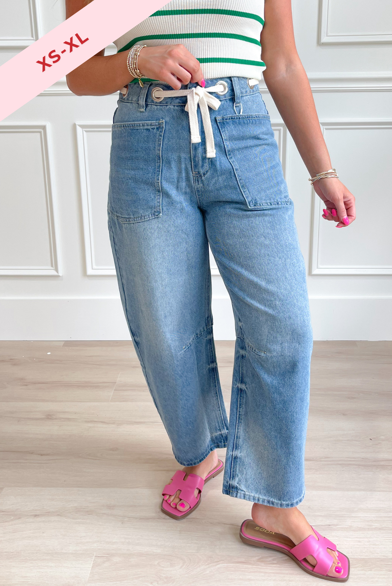 Benny Washed Barrel Jean - Be You Boutique