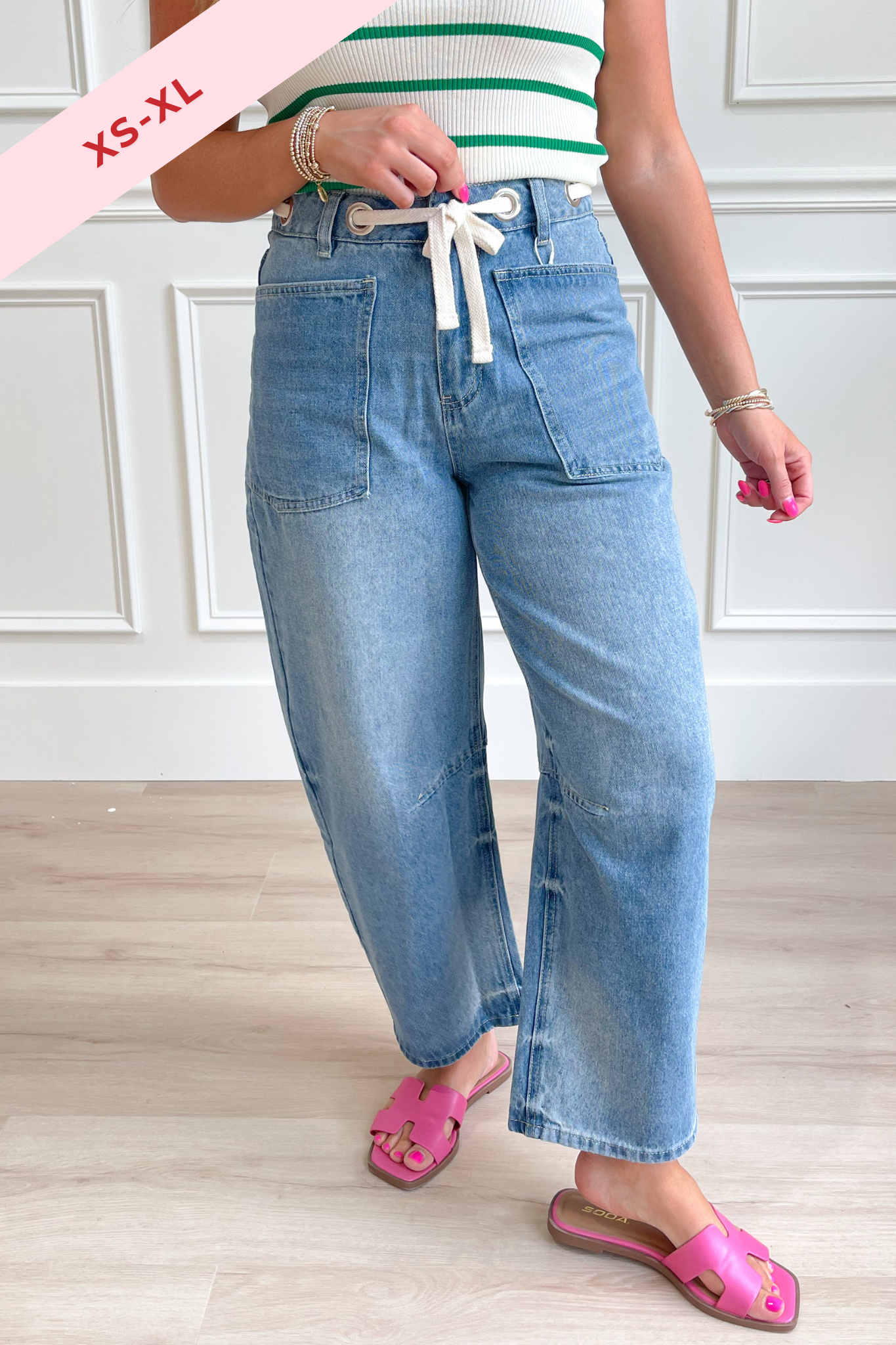 Benny Washed Barrel Jean - Be You Boutique