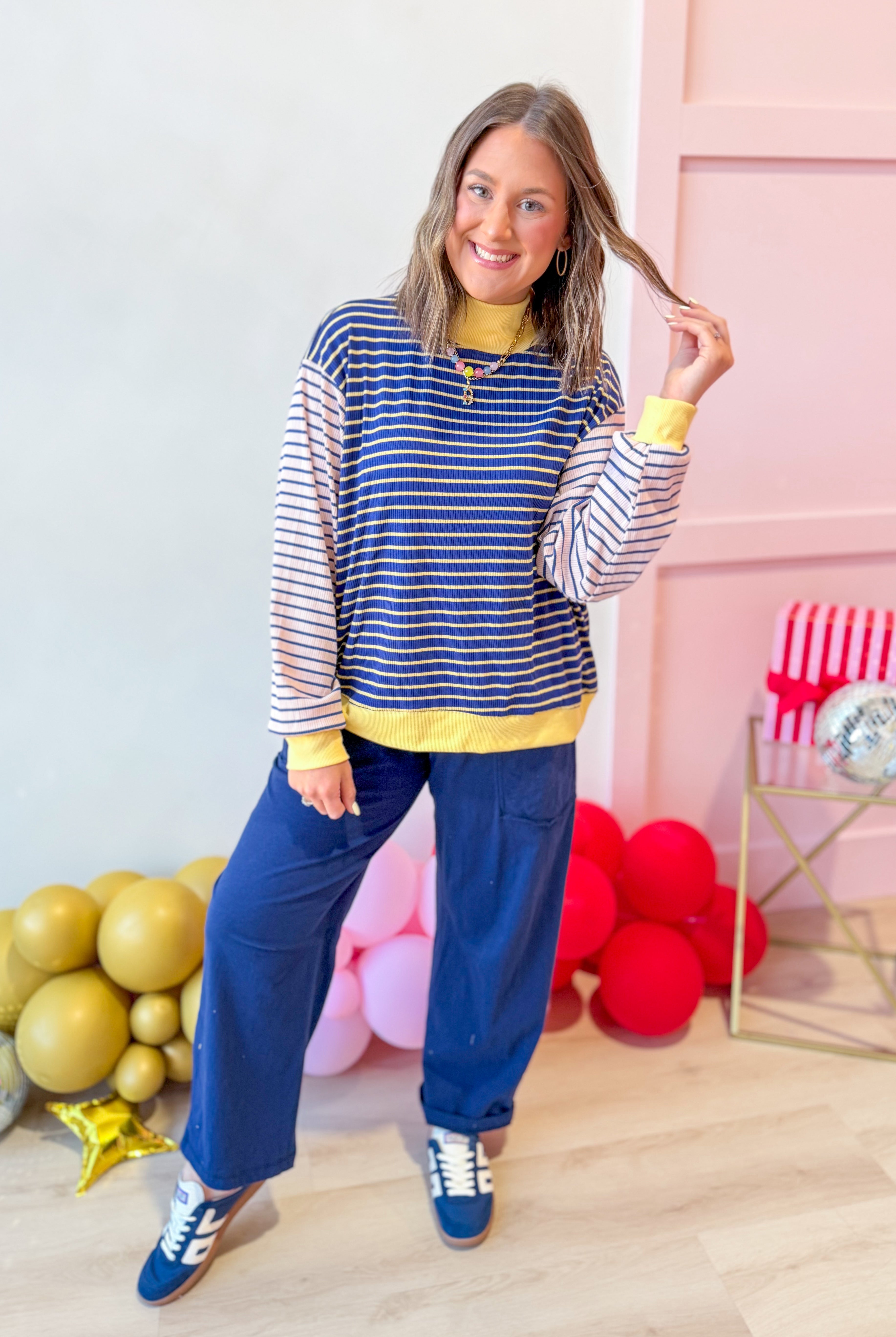 Linus Striped Multi Color Top - Be You Boutique