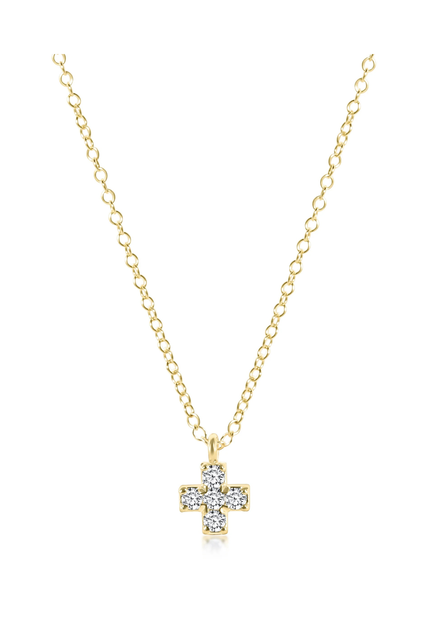Pre-Order Enewton 14kt Gold Diamond Signature Cross Necklace - Be You Boutique