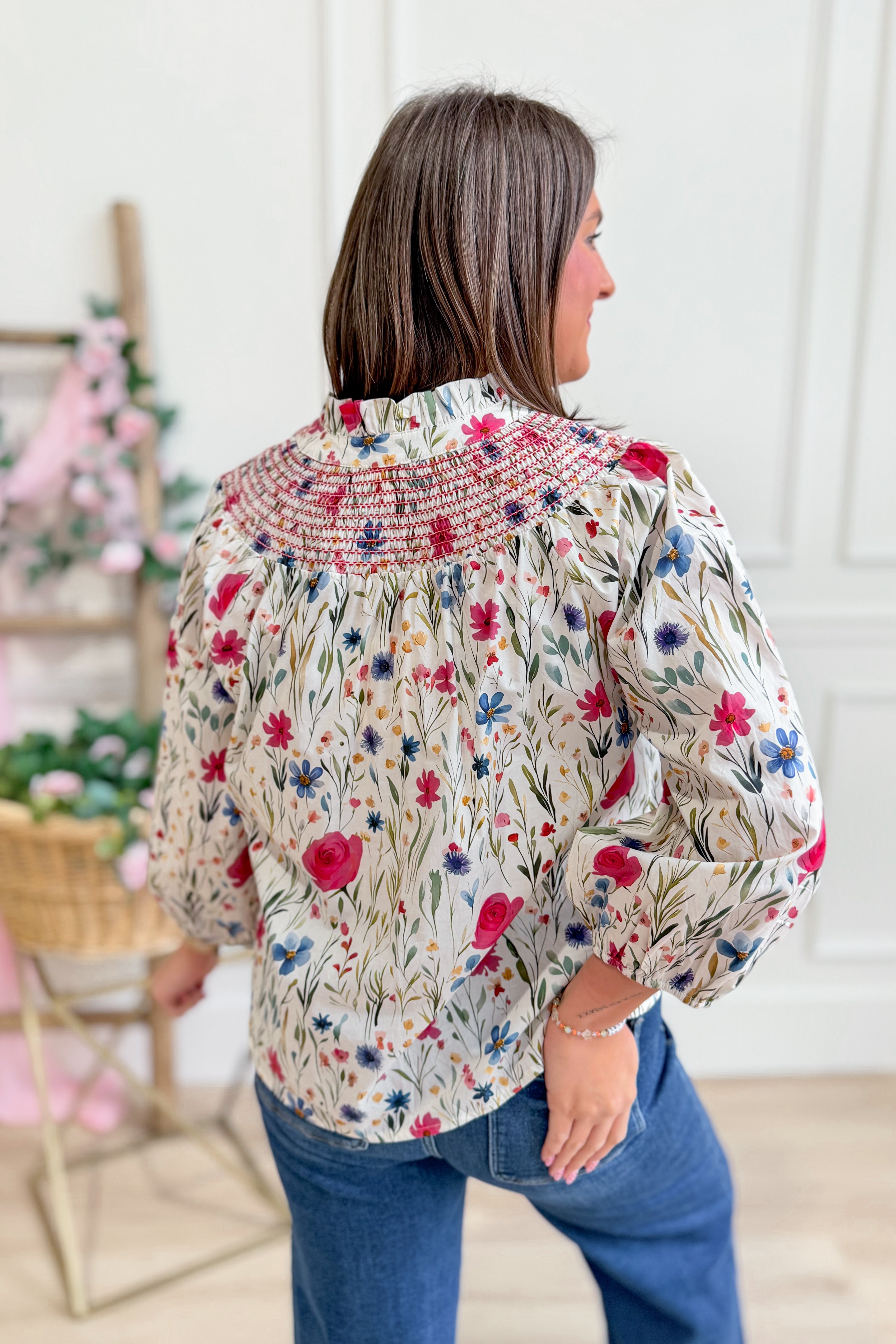 Carson Floral Charming Long Sleeve Top - Be You Boutique