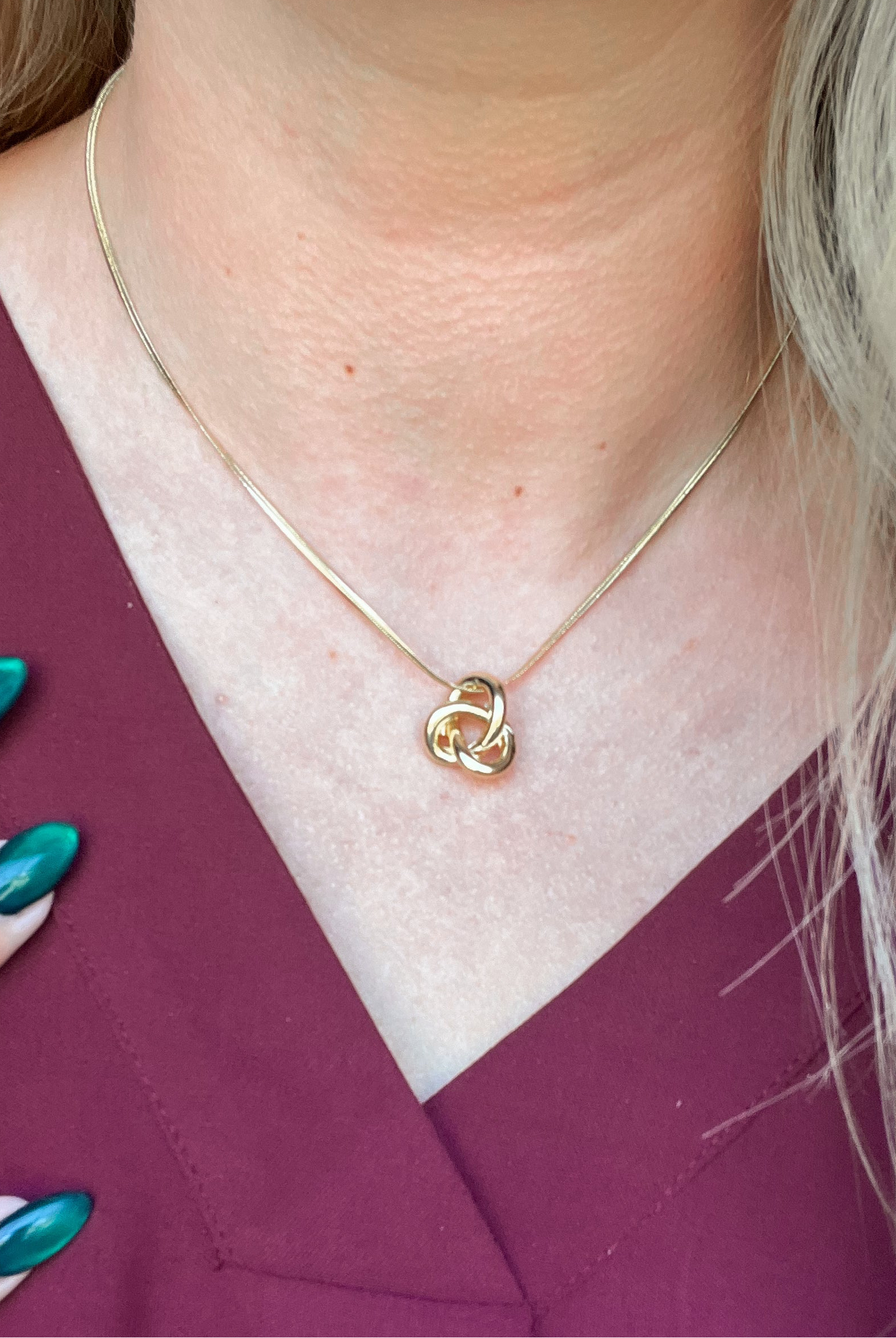 Nelly Gold Knot Gold Chain Necklace - Be You Boutique