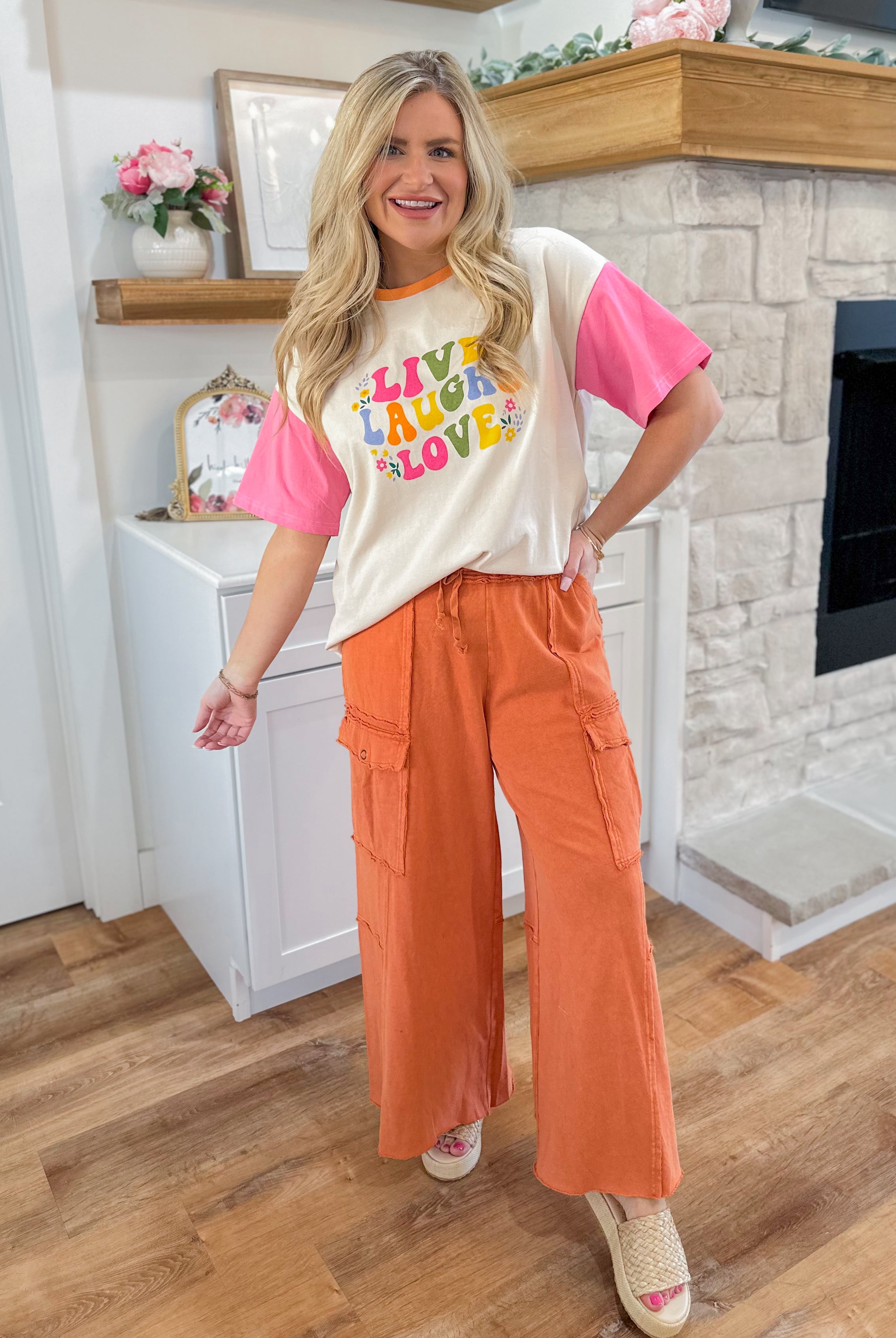 Mateo Mineral Washed Wide Leg Cargo Pants - Be You Boutique