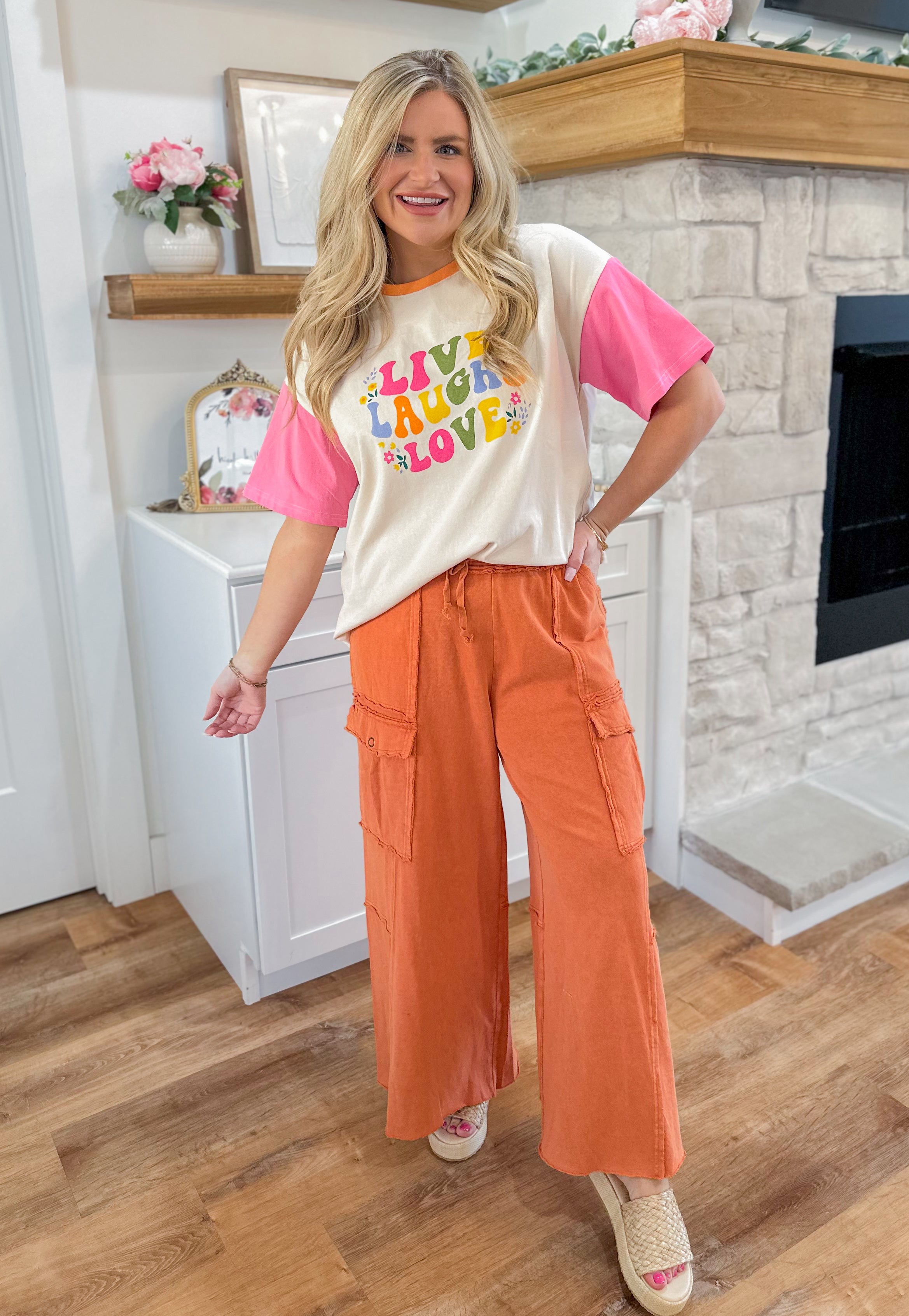 Mateo Mineral Washed Wide Leg Cargo Pants - Be You Boutique