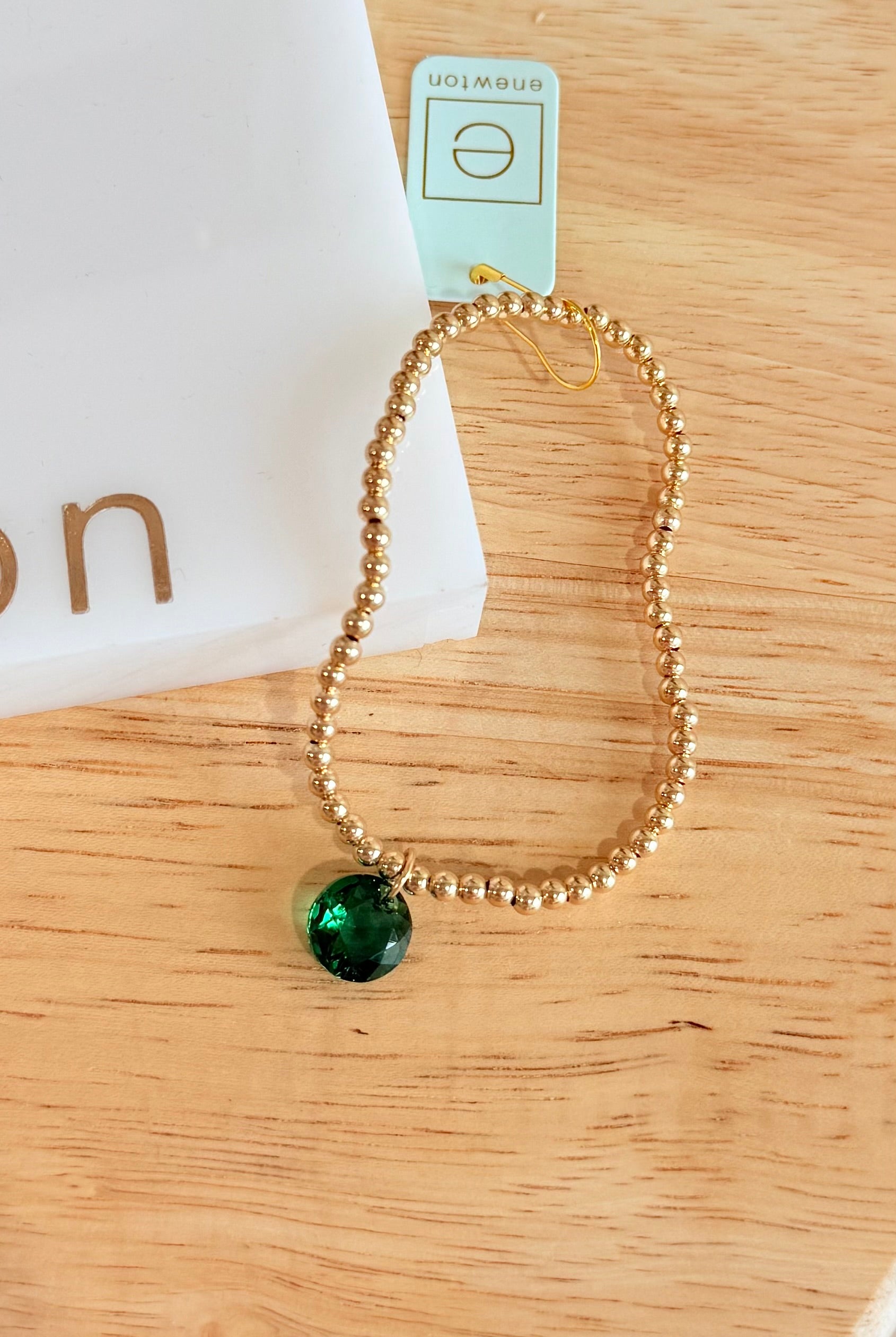 Enewton 3mm classic birthstone bracelet with colorful gemstones and silver chain, showcasing elegant jewelry design.