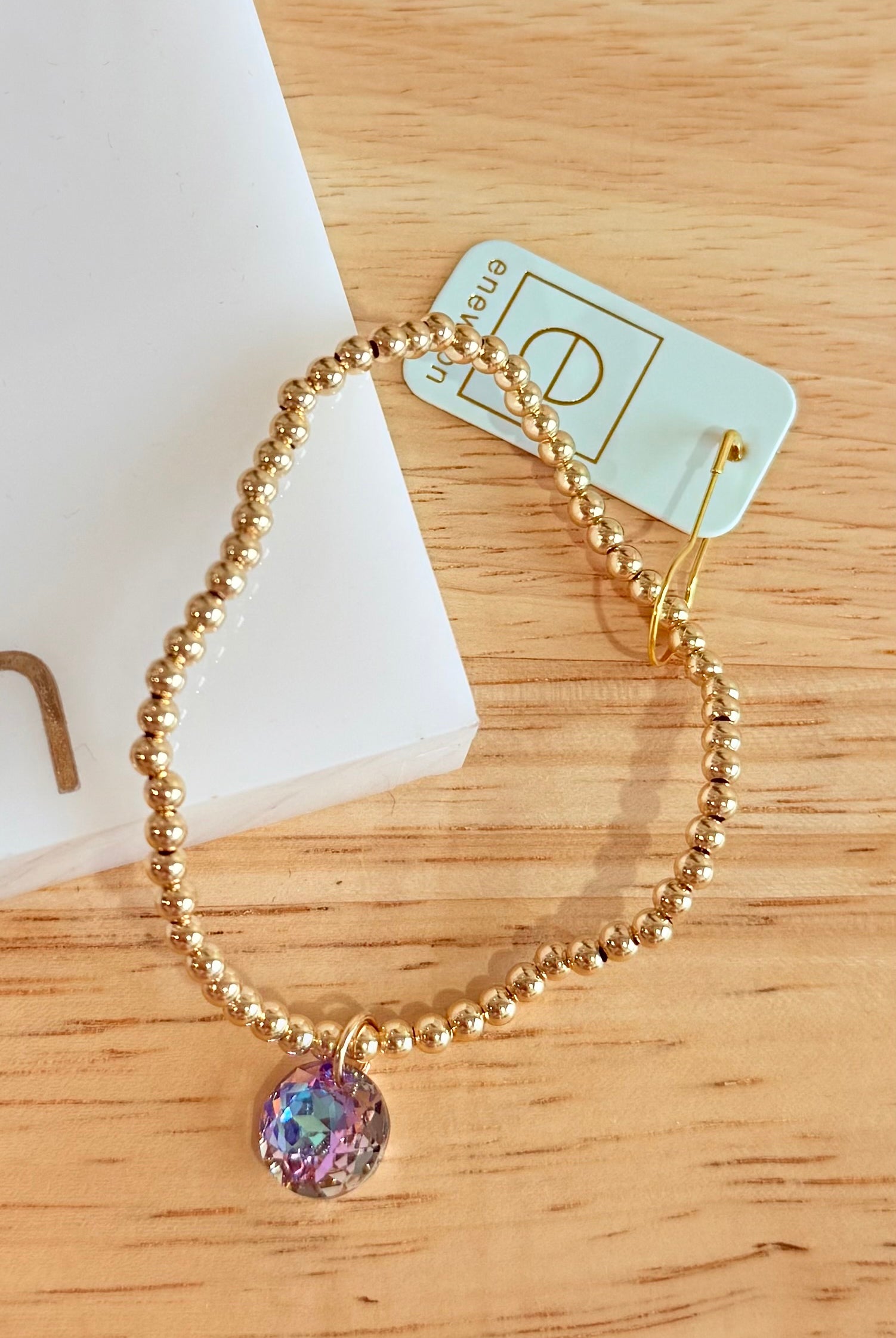 Enewton 3mm classic birthstone bracelet with colorful gemstones on a delicate silver chain, showcasing elegant jewelry design.