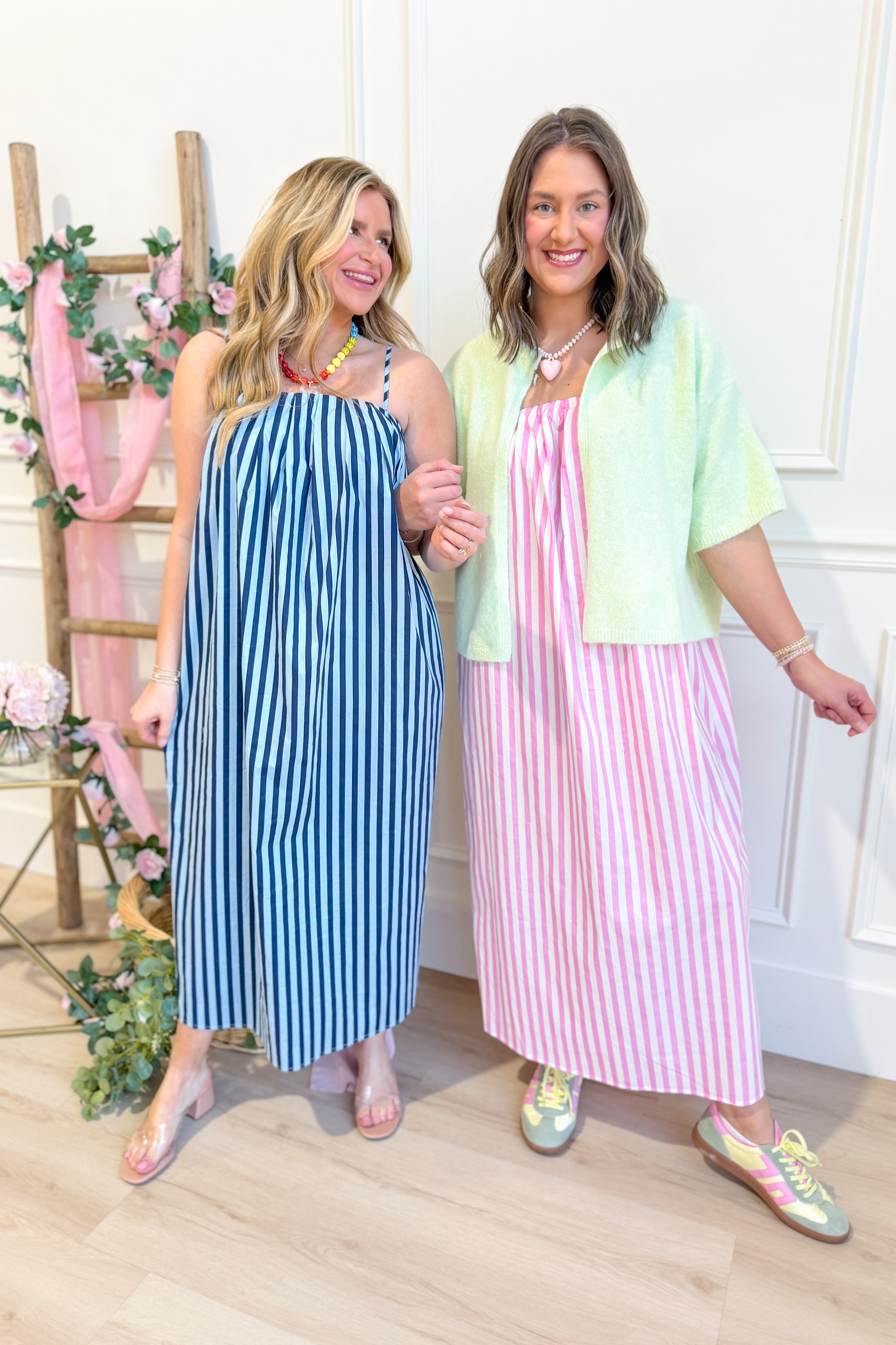 Cory Striped Midi Dress - Be You Boutique