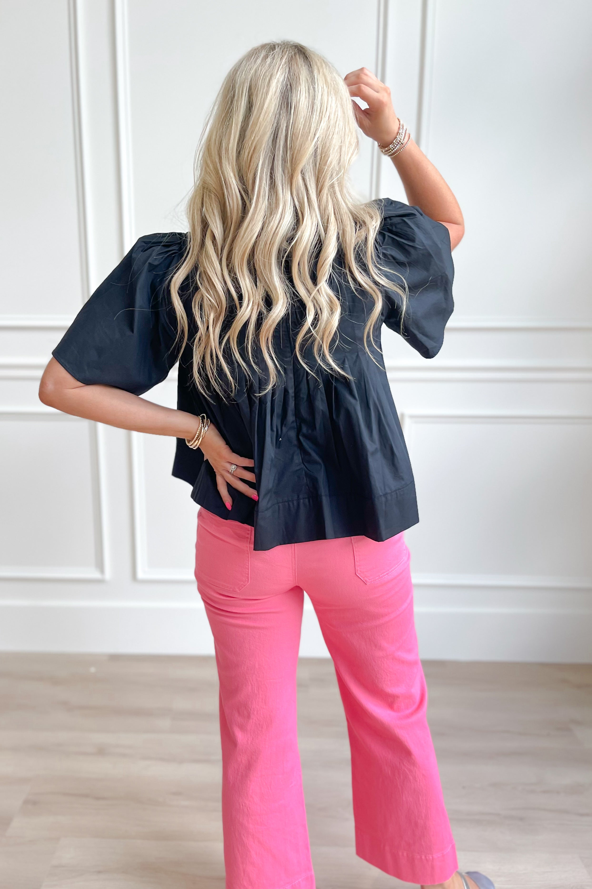 Lulu Pleated Short Sleeve Top - Be You Boutique